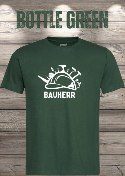 Bauherr T-Shirt Herren in Bottle Green.
