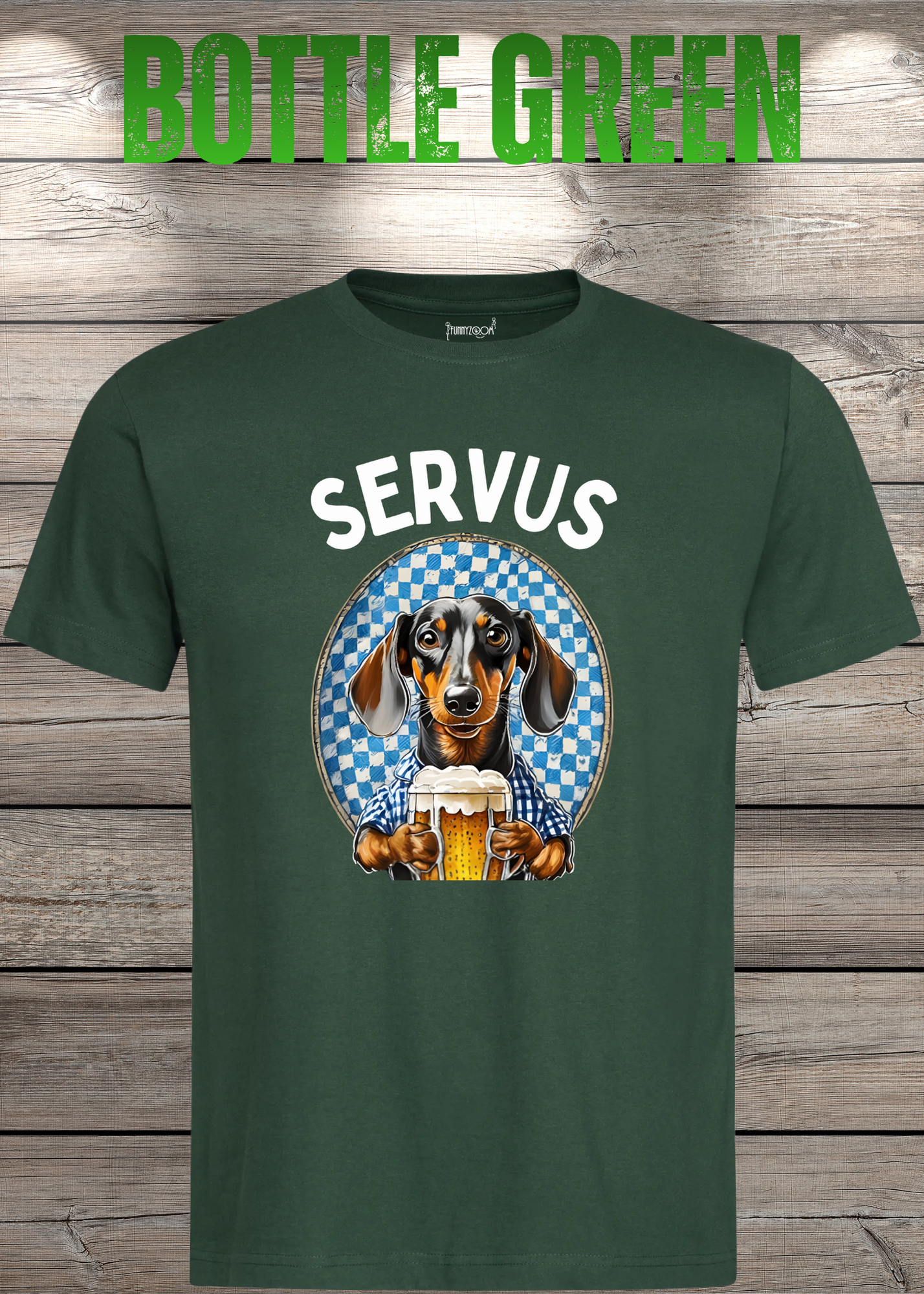 Servus Dackel Bayern Bier T-Shirt - Witzige Geschenkidee Unisex
