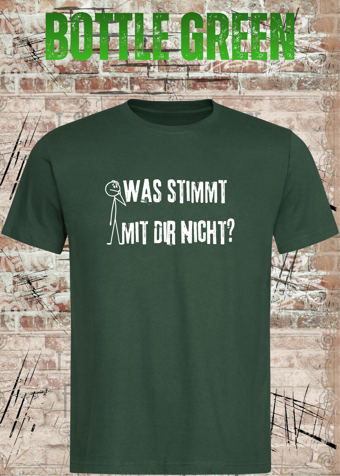 Was stimmt mit dir nicht T-Shirt – Lustiger Spruch Statement Shirt Geschenk