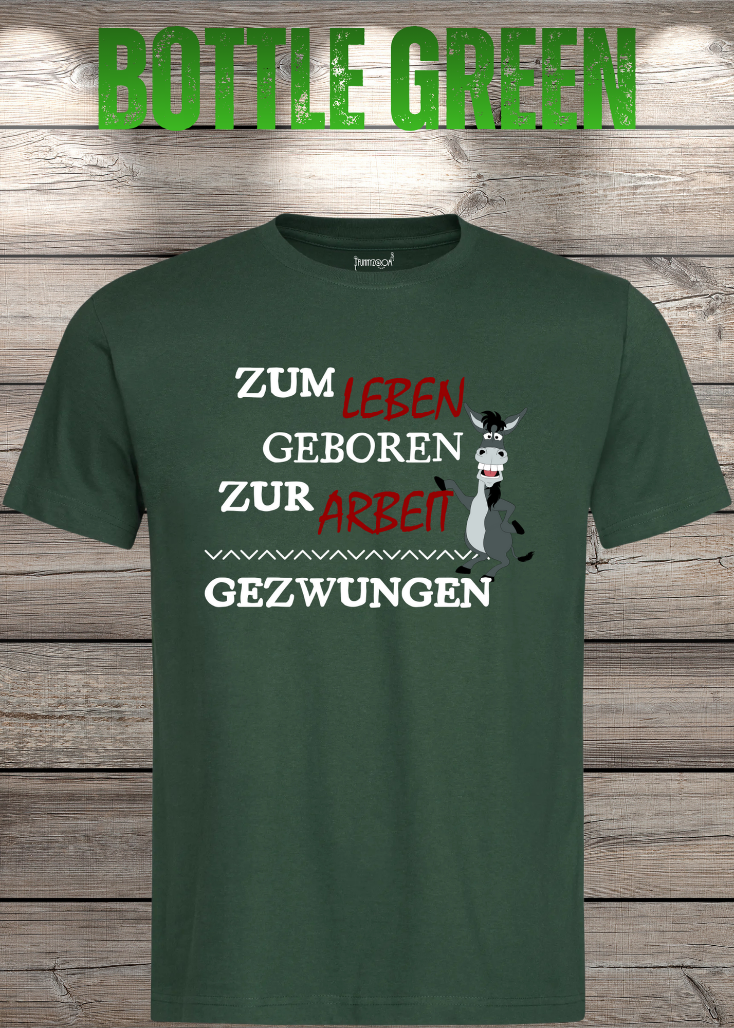 T-Shirt 'Zum Leben geboren zur Arbeit gezwungen' - Witziges Geschenk Unisex