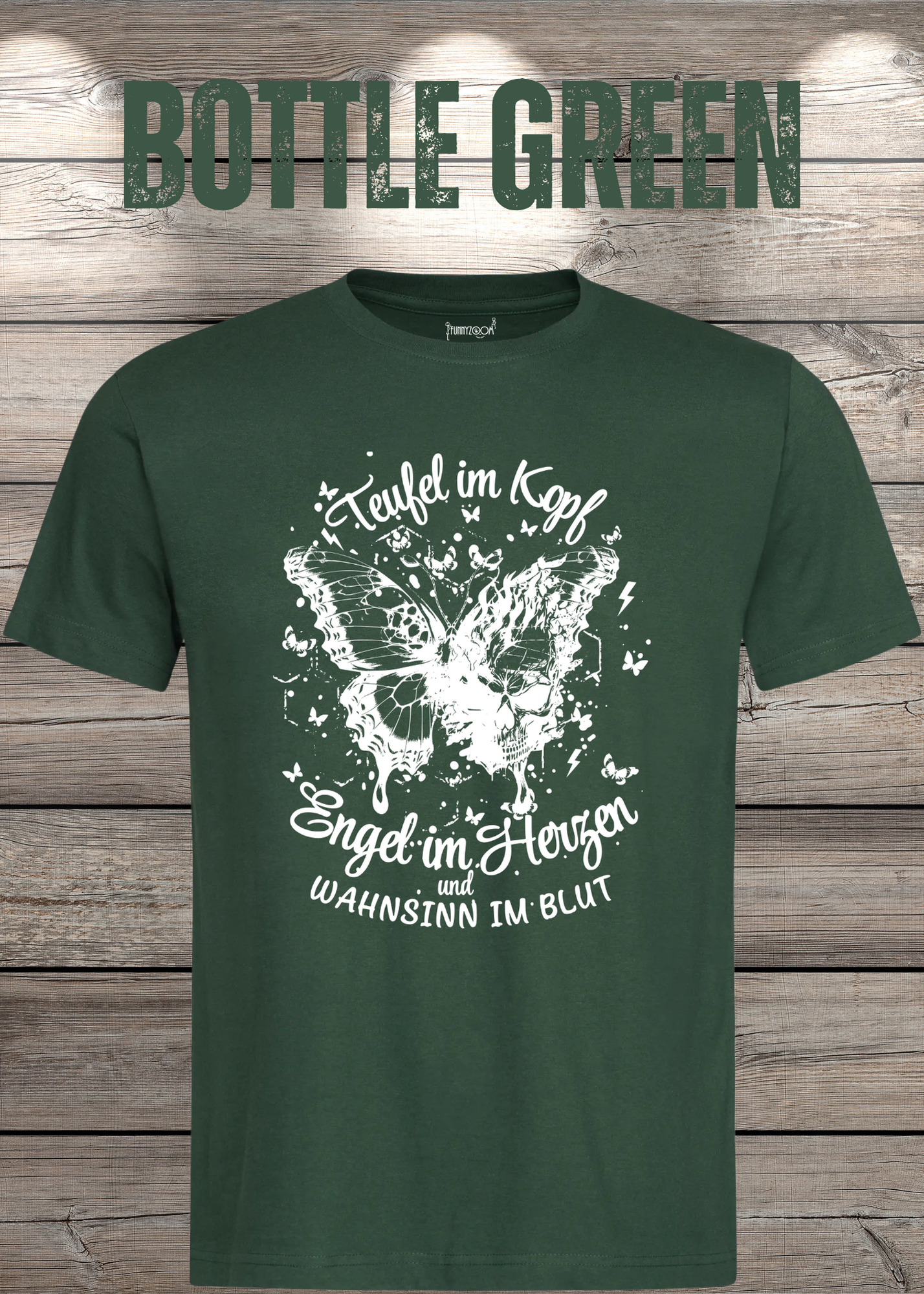 T-Shirt Teufel im Kopf Engel im Herzen Witziges T-Shirt mit Spruch Geschenkidee Unisex