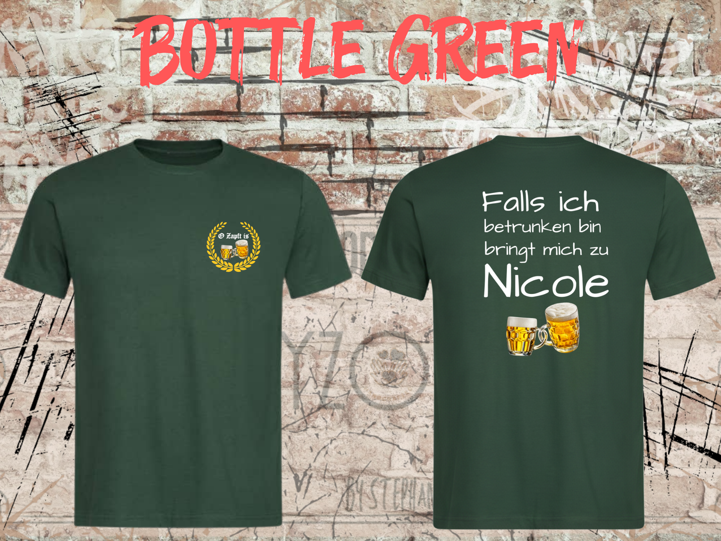 Personalisiertes Partner T-Shirt – Falls ich betrunken bin bringt mich zu (Name) – Lustiges Geschenk für Paare