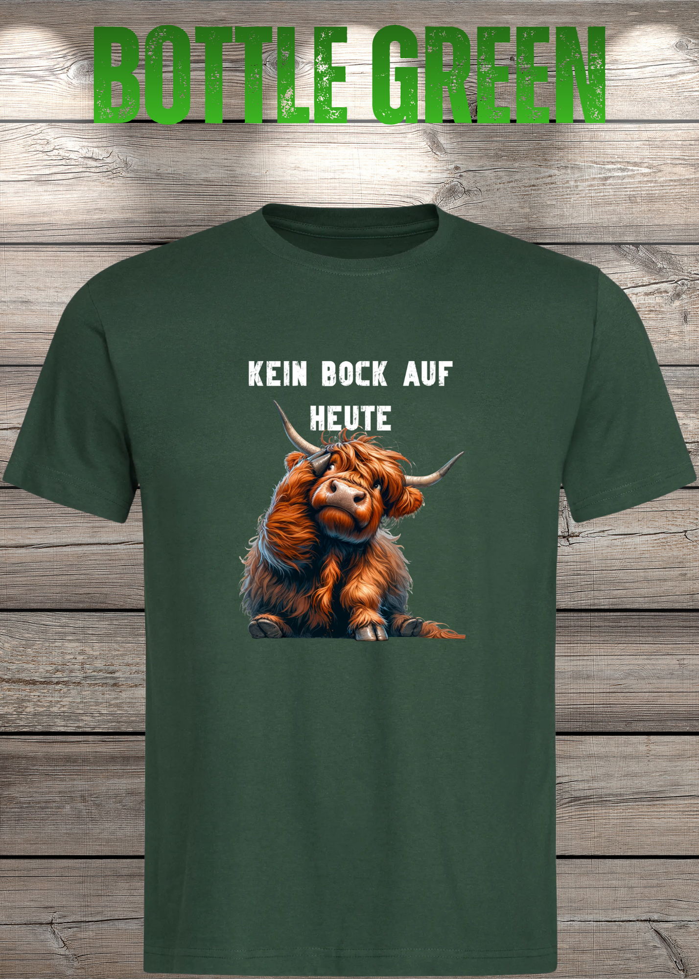 Highland Kuh Unisex T-Shirt Kein Bock auf heute - Montags-Mood