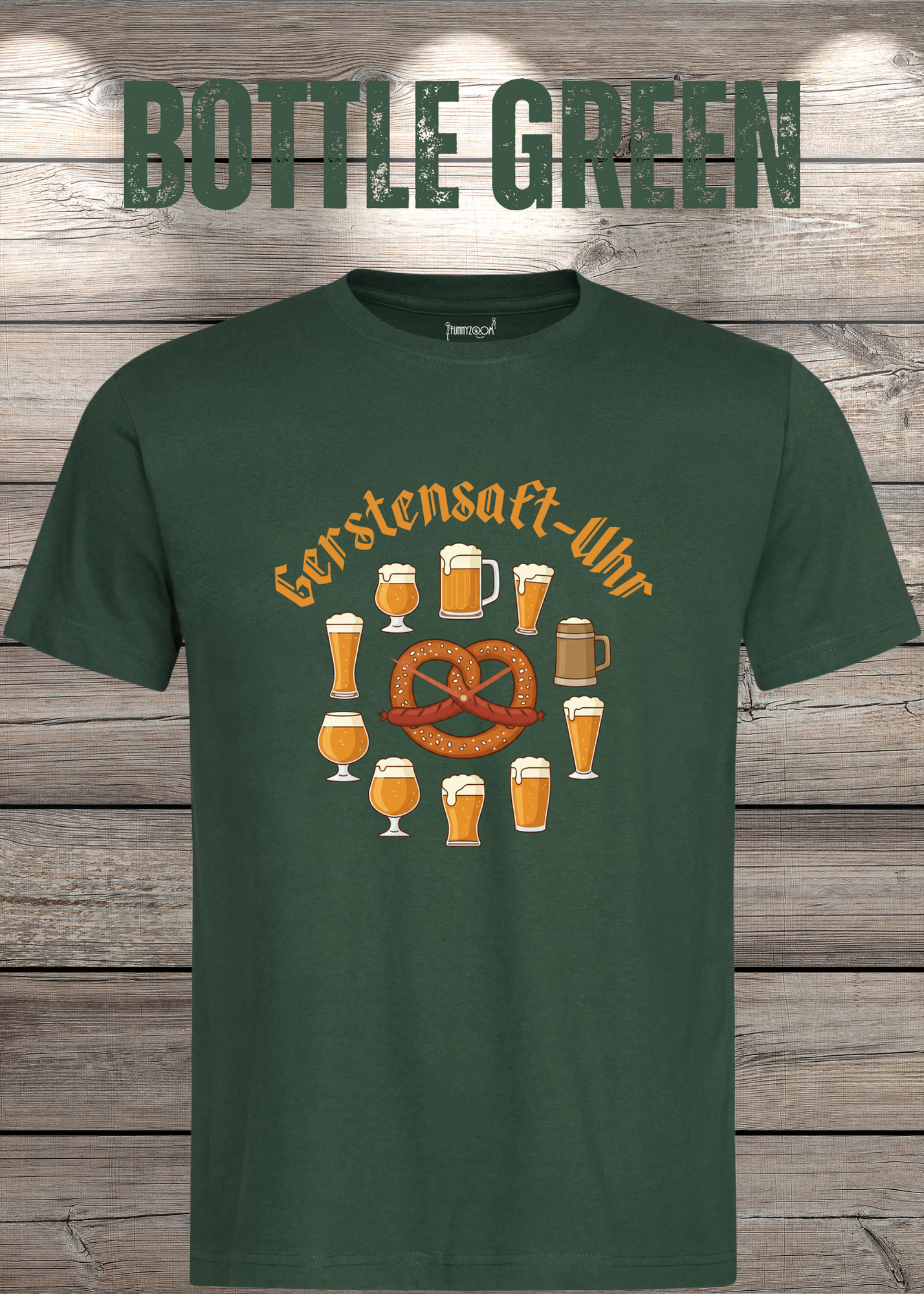 T-Shirt Gerstensaft Uhr Bieruhr Geschenkidee T-Shirt Freizeit T-Shirt Unisex in vielen Farben und Größen