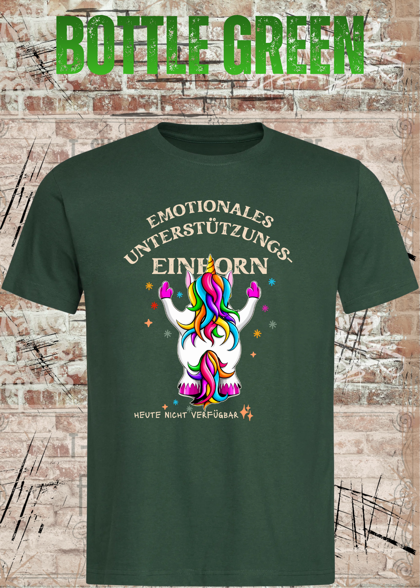 Emotionales Unterstützungs-Einhorn T-Shirt – Lustiges Unicorn Shirt Damen Herren