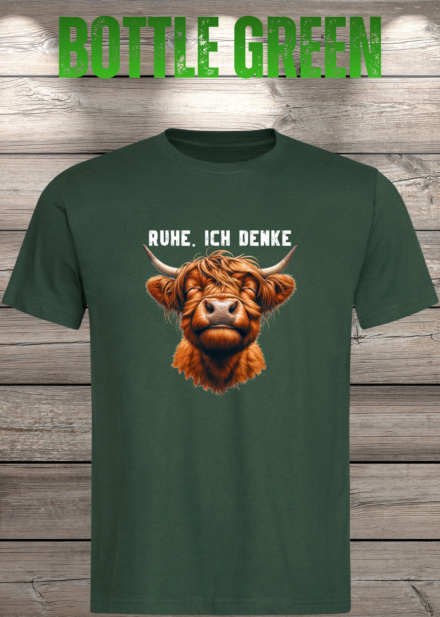 Highland Kuh Unisex T-Shirt - Ruhe! Ich denke...
