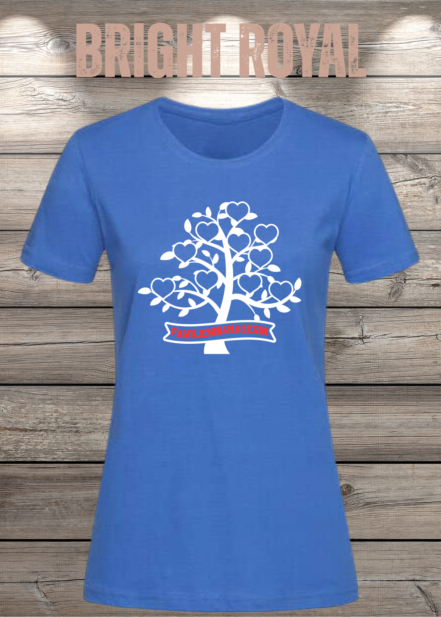 Familienmanagerin T-Shirt Damen – Herzbaum | Geschenk für Mama