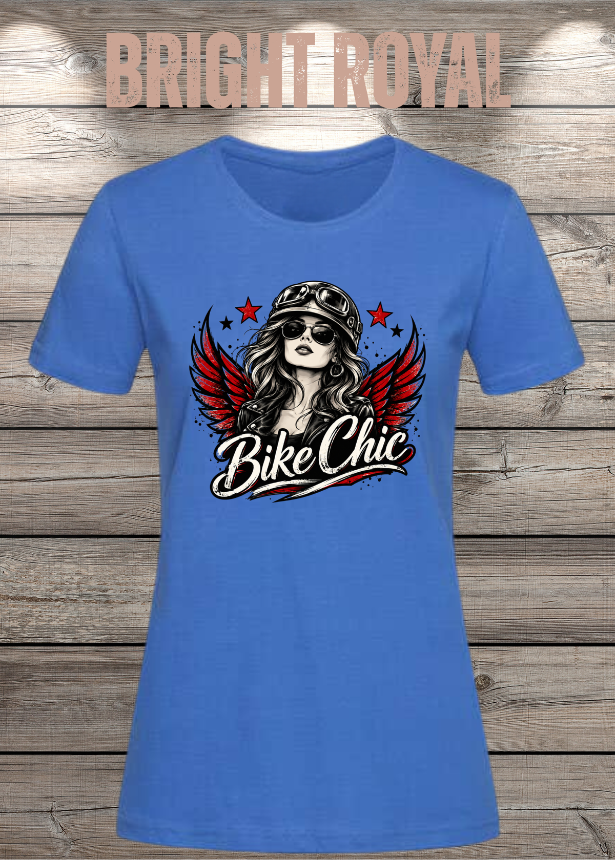 Bike Chic – Damen Biker T-Shirt | Rockiges Motorrad Shirt