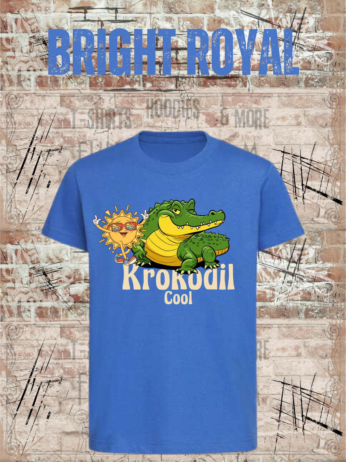 Krokodil Cool – Kinder T-Shirt für Jungen & Mädchen