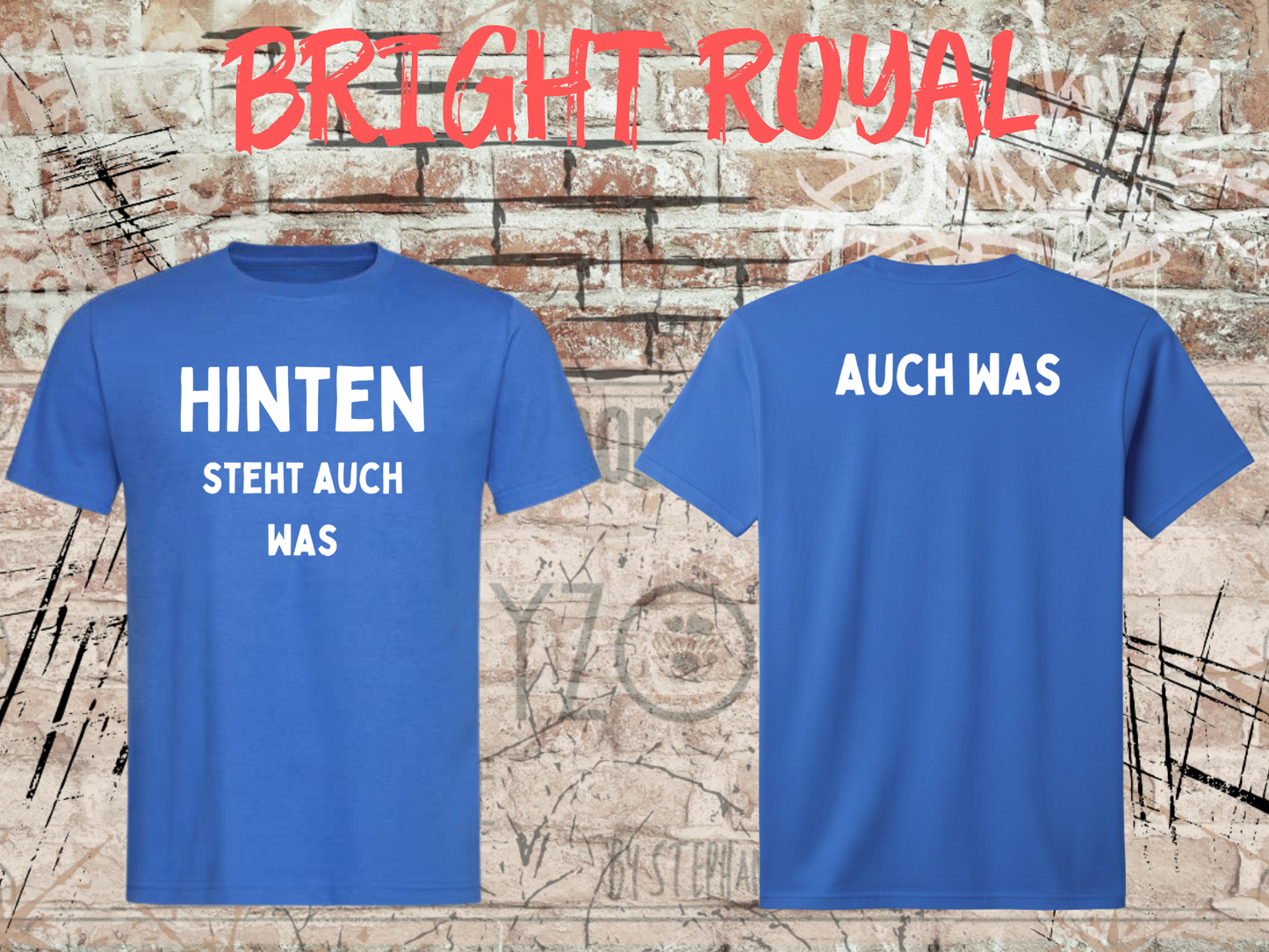 Hinten steht auch was – Lustiges Front & Back T-Shirt | Witziges Sprüche Shirt Damen & Herren