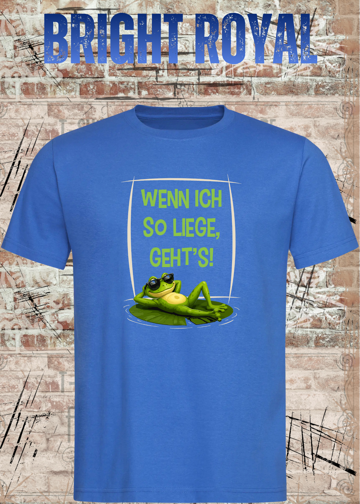 Wenn ich so liege, geht's! Frosch T-Shirt – Lustiges Fun Shirt mit chilligem Frosch