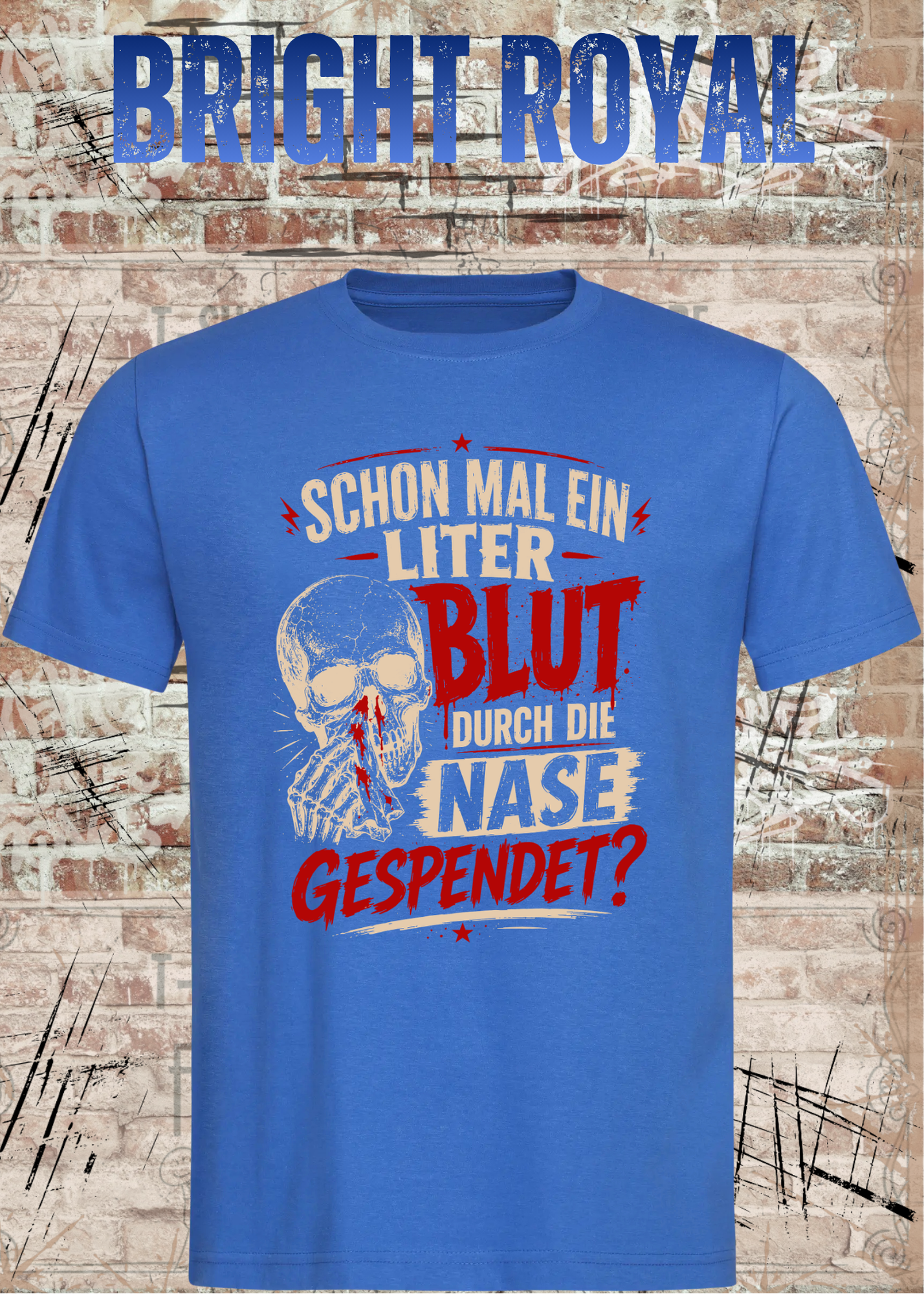 Schon mal ein Liter Blut durch die Nase gespendet? – Lustiges Vintage Unisex T-Shirt