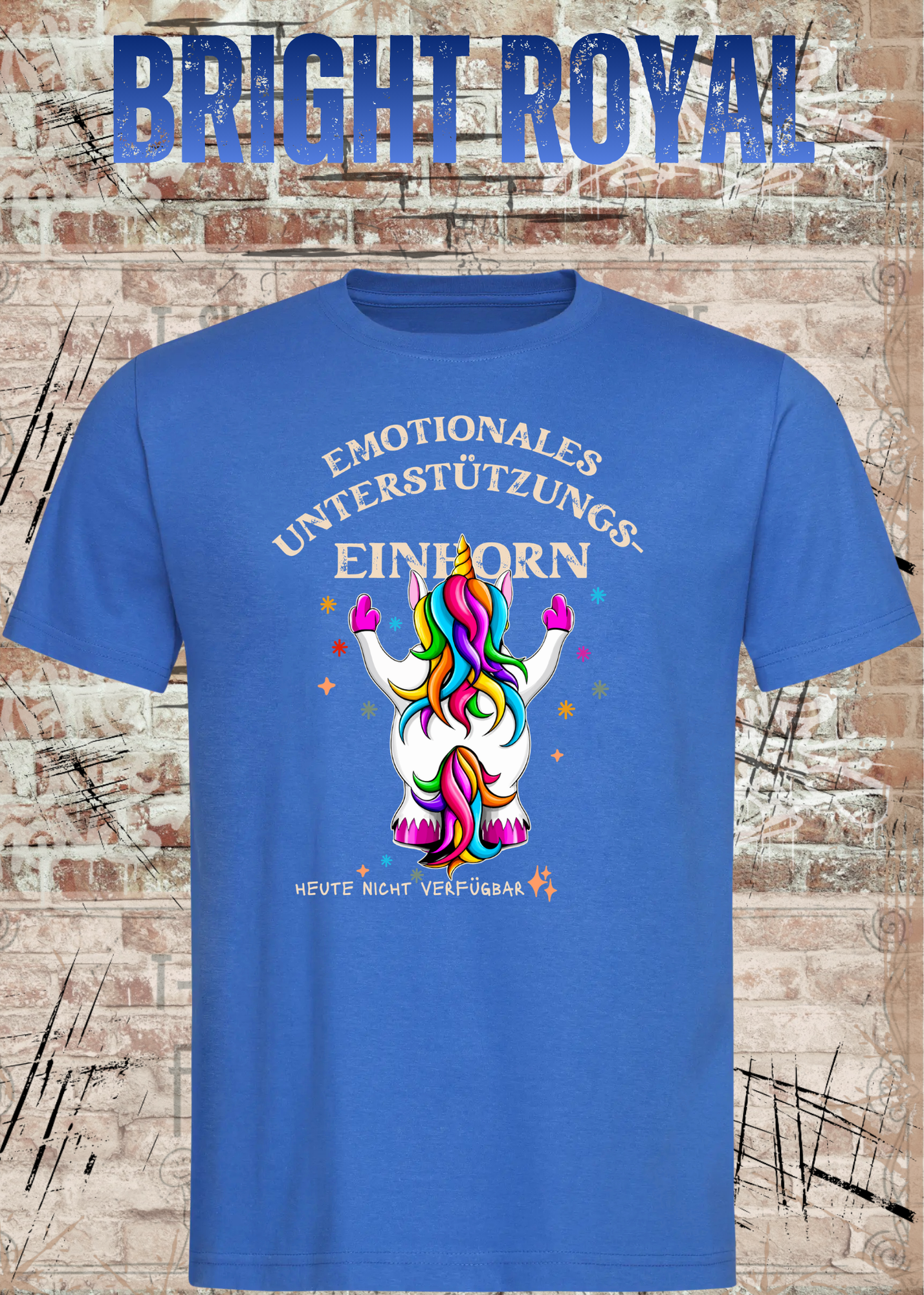 Emotionales Unterstützungs-Einhorn T-Shirt – Lustiges Unicorn Shirt Damen Herren
