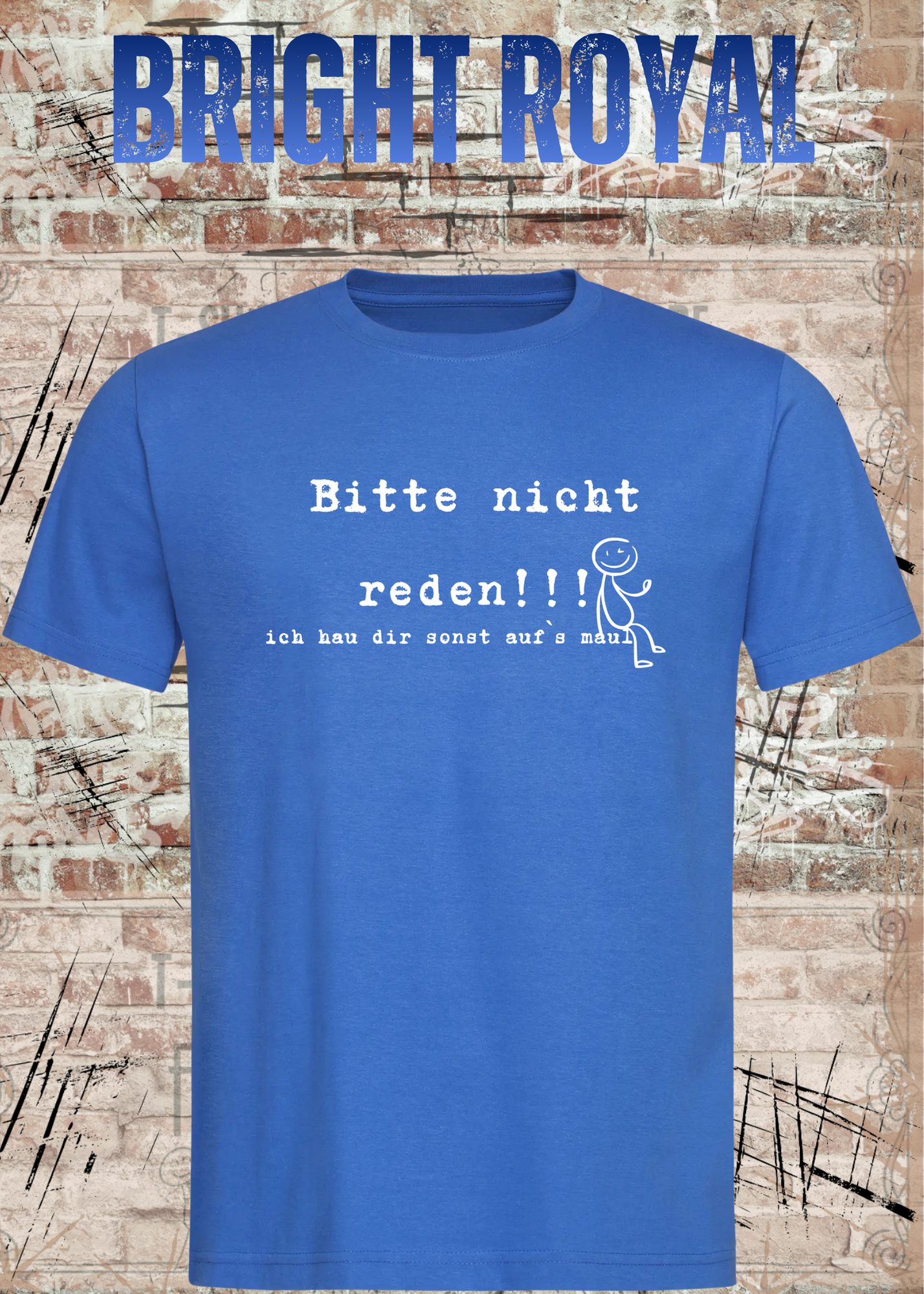 Bitte Nicht Reden T-Shirt – Lustiger Sarkasmus Spruch Unisex Shirt Schwarz Weiß