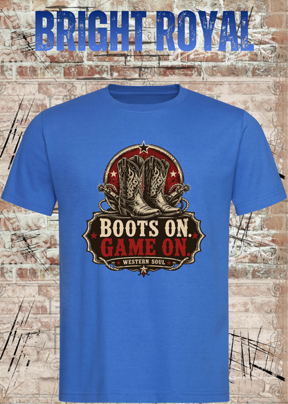 Boots On – Game On | Western Soul Unisex T-Shirt