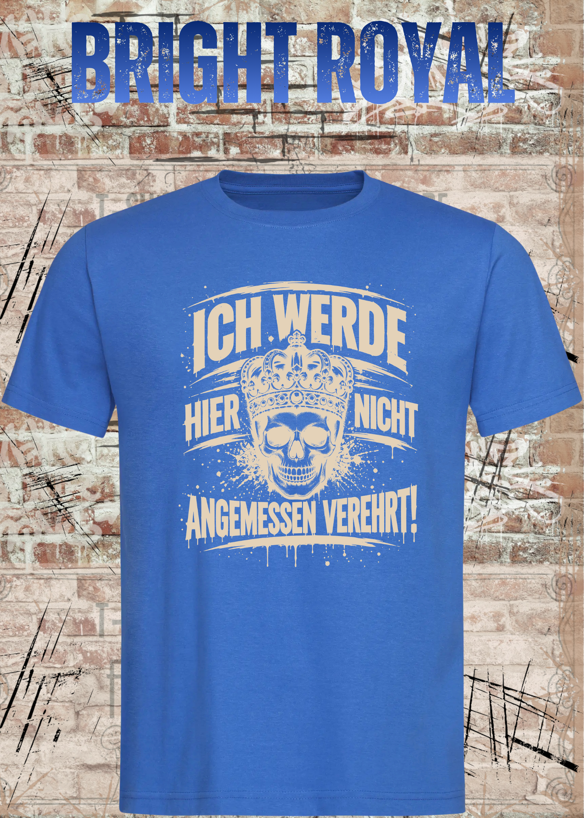 Ich werde hier nicht angemessen verehrt – Herren Skull T-Shirt | FunnyZoom