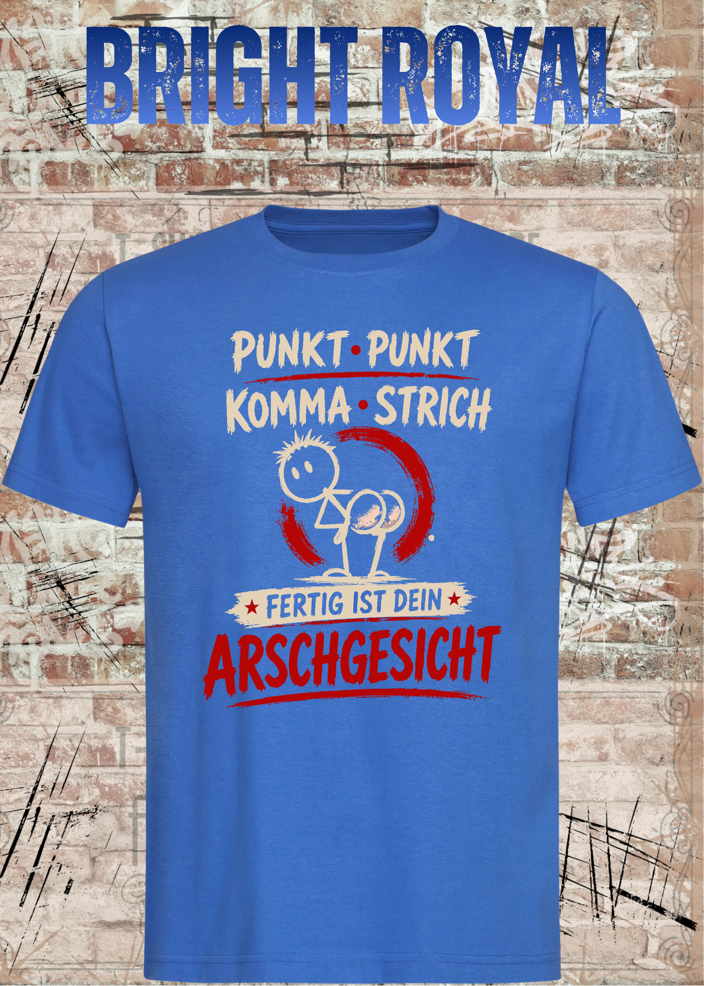 Punkt Punkt Komma Strich T-Shirt – Arschgesicht