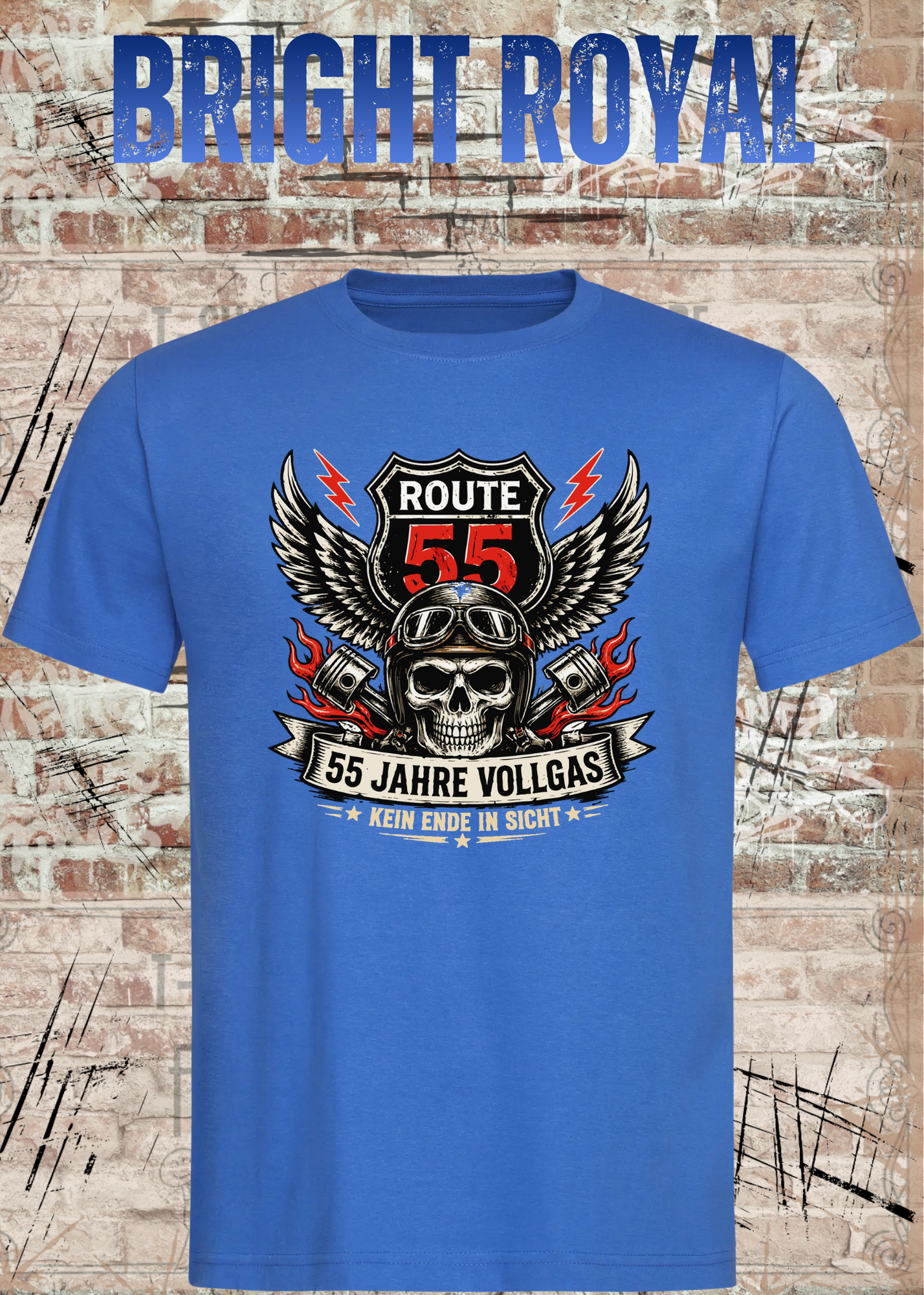 55 Jahre Vollgas T-Shirt – Route 55 | Lustiges 55. Geburtstag Geschenk für Männer