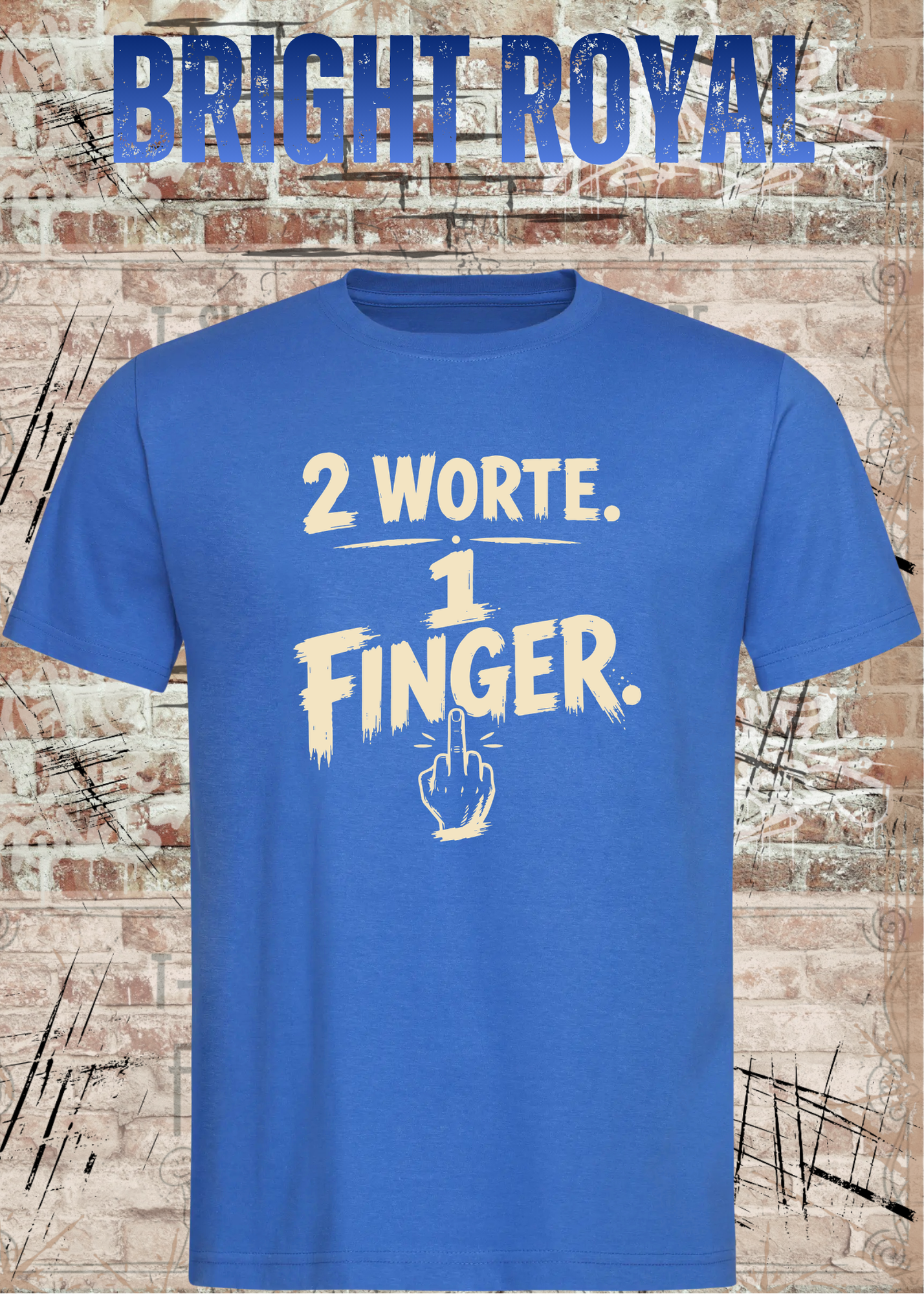 2 Worte. 1 Finger. – Freches Unisex T-Shirt