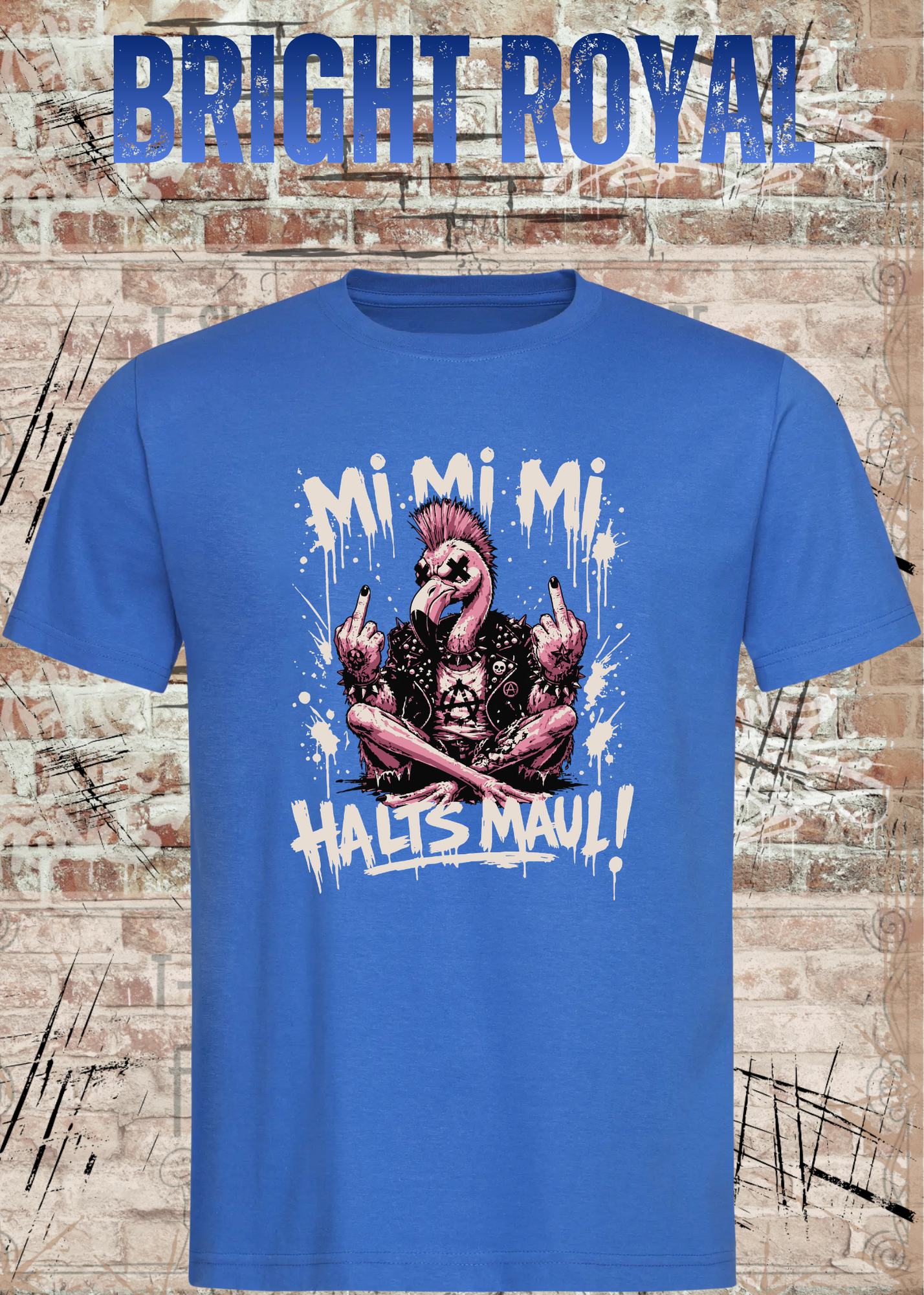 Mi Mi Mi Halt’s Maul Flamingo T-Shirt – Freches Punk Statement Shirt