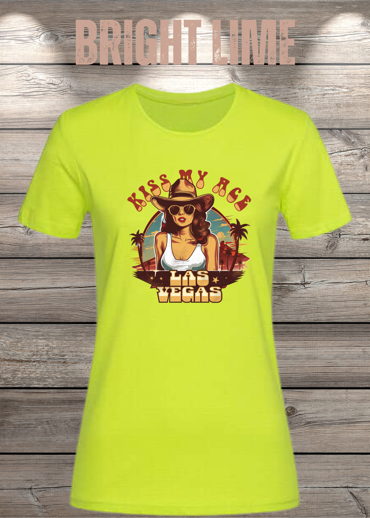 Kiss my Ace - Las Vegas Damen T-Shirt mit Spruch