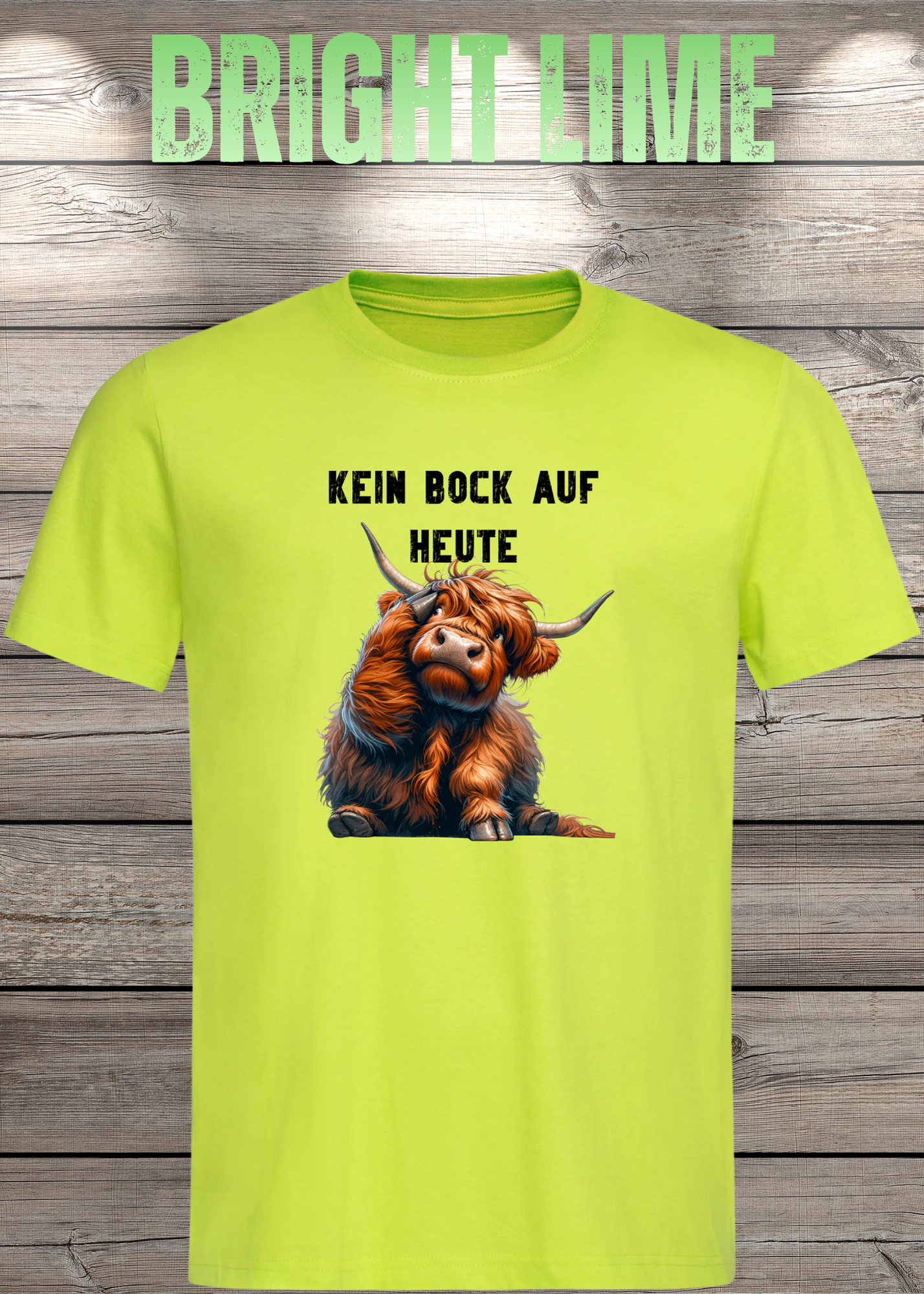 Highland Kuh Unisex T-Shirt Kein Bock auf heute - Montags-Mood