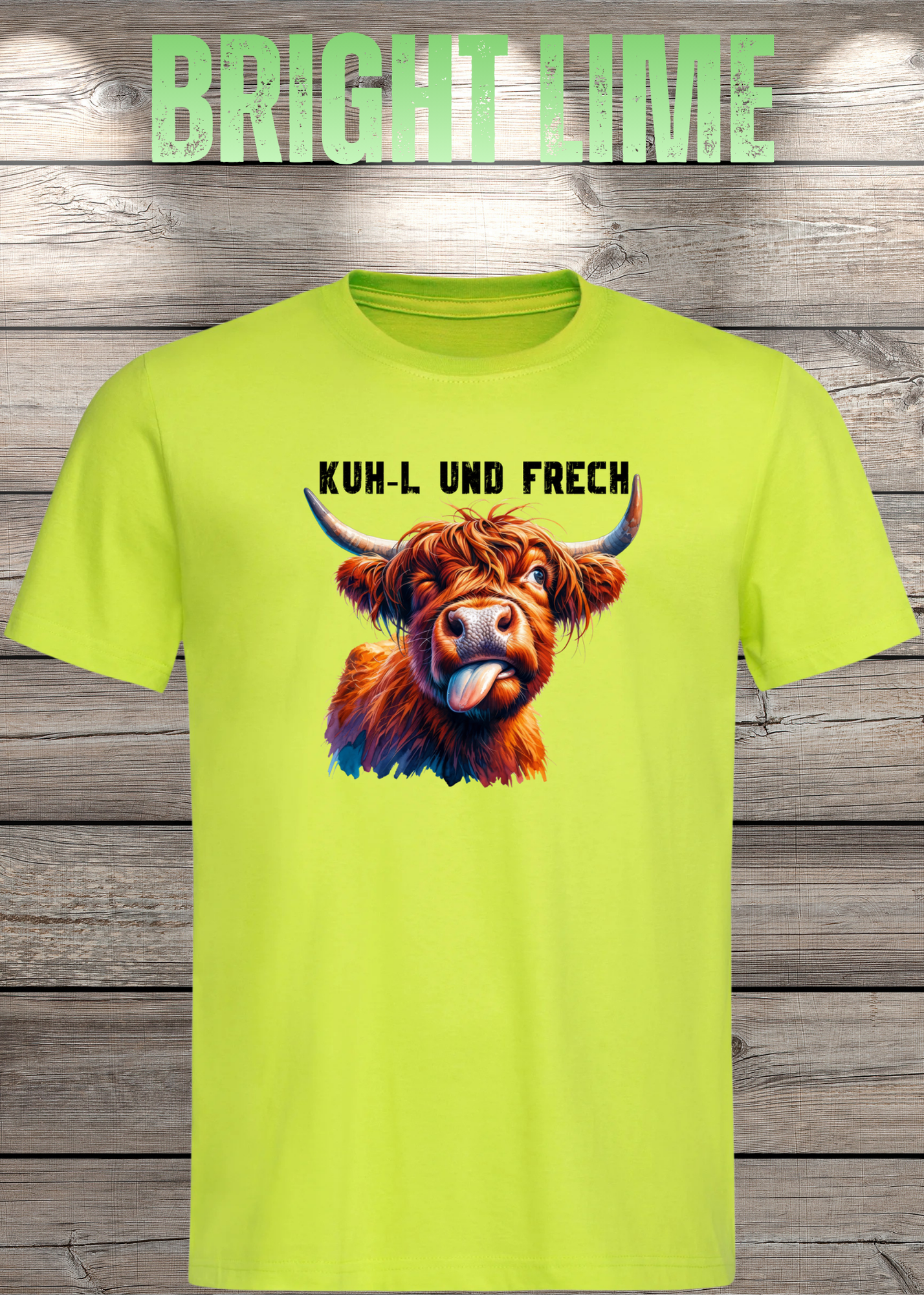 Highland Kuh Unisex T-Shirt Kuh-l und frech! Zottel-Power