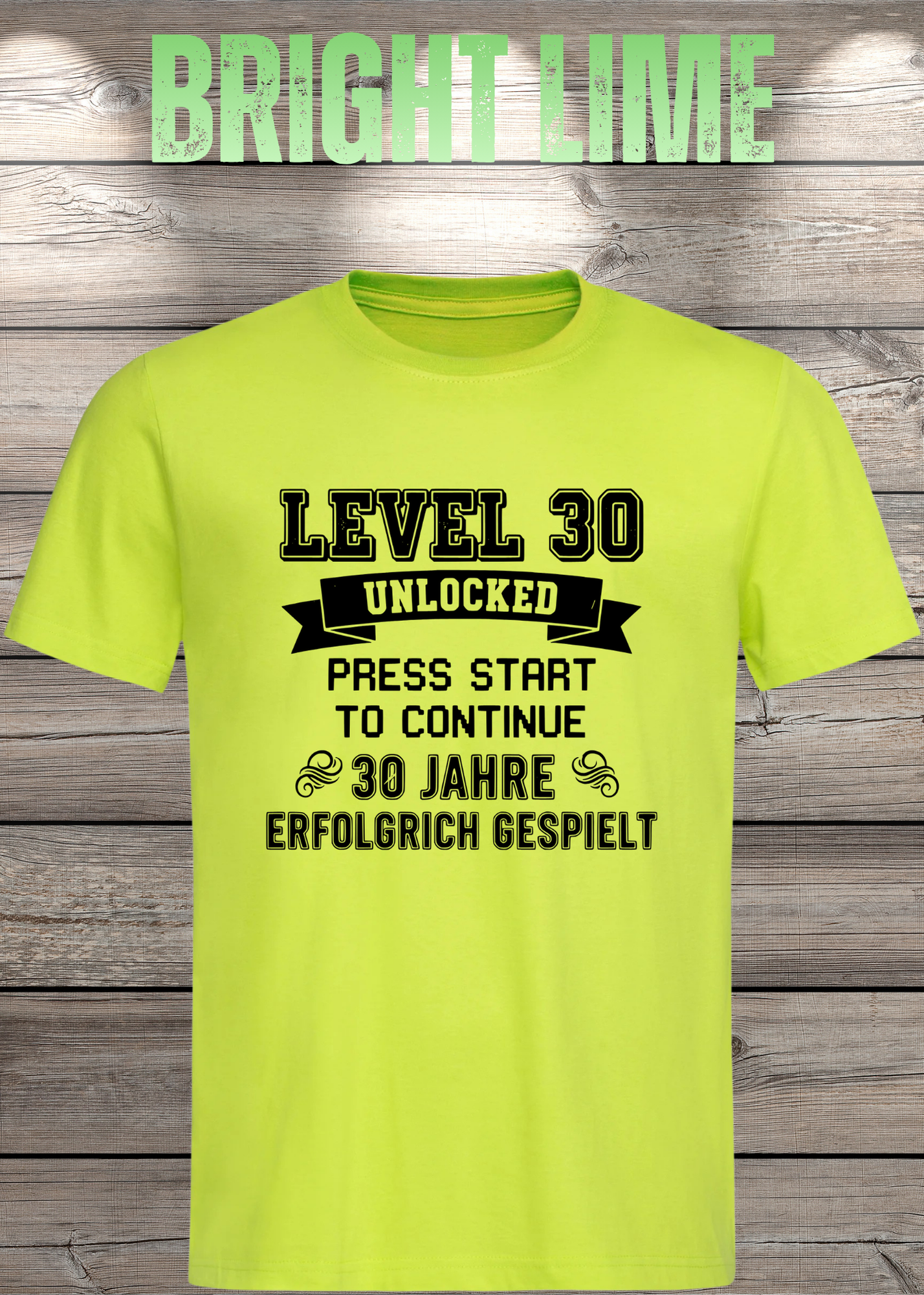 T-Shirt Unisex 'Level 30' - 30er Geburtstag Gamer-Shirt für Levelaufsteiger
