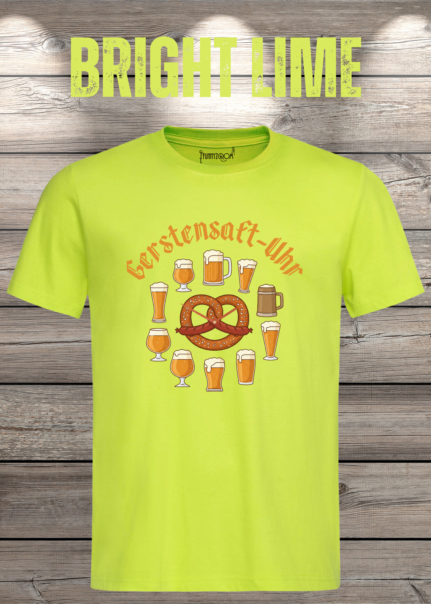 T-Shirt Gerstensaft Uhr Bieruhr Geschenkidee T-Shirt Freizeit T-Shirt Unisex in vielen Farben und Größen