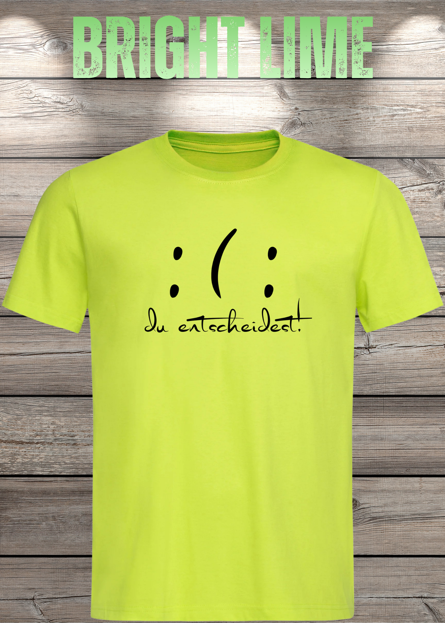 T-Shirt 'Du entscheidest' - Witziges Spruch-Shirt mit gutem & bösem Smiley