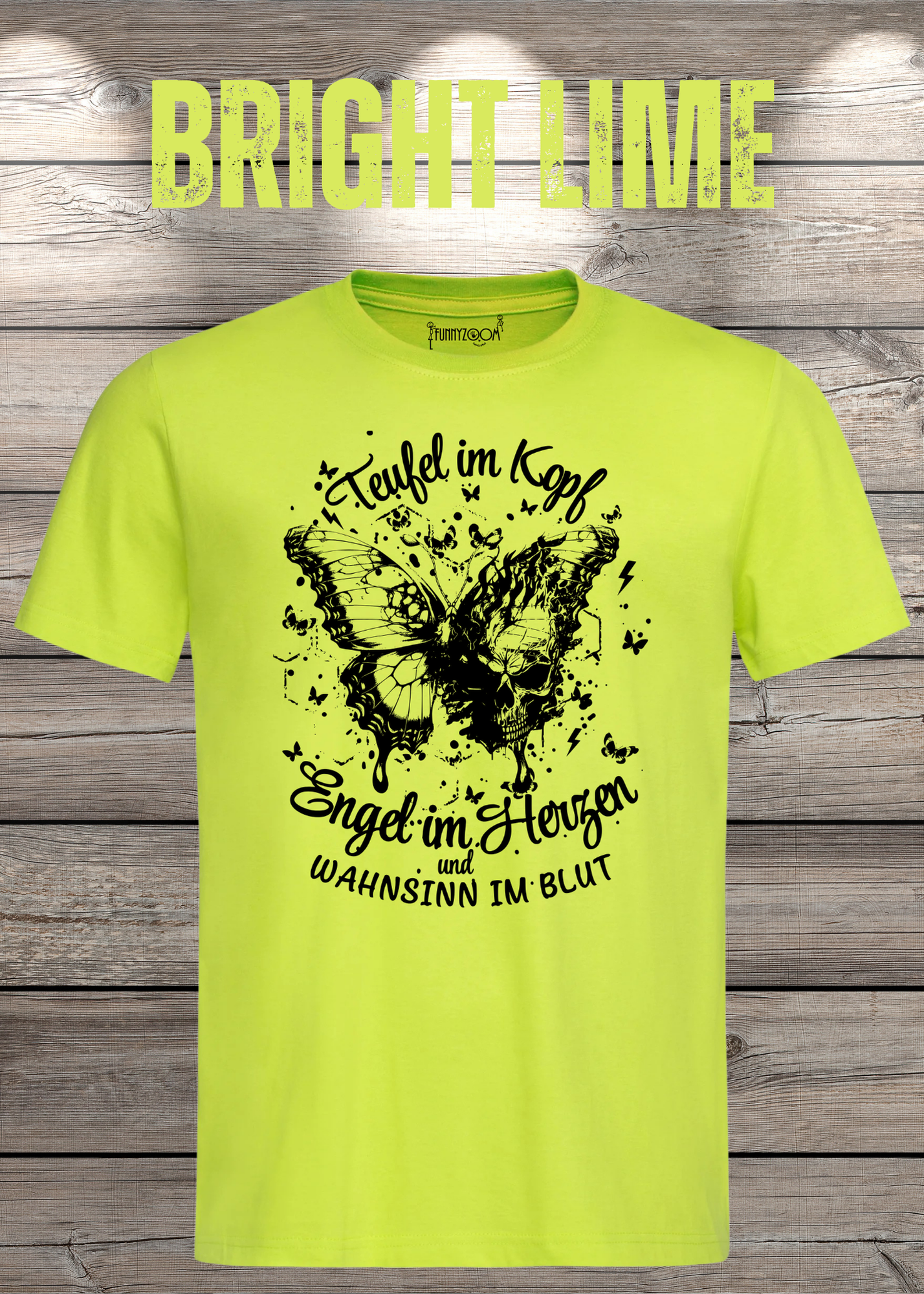 T-Shirt Teufel im Kopf Engel im Herzen Witziges T-Shirt mit Spruch Geschenkidee Unisex