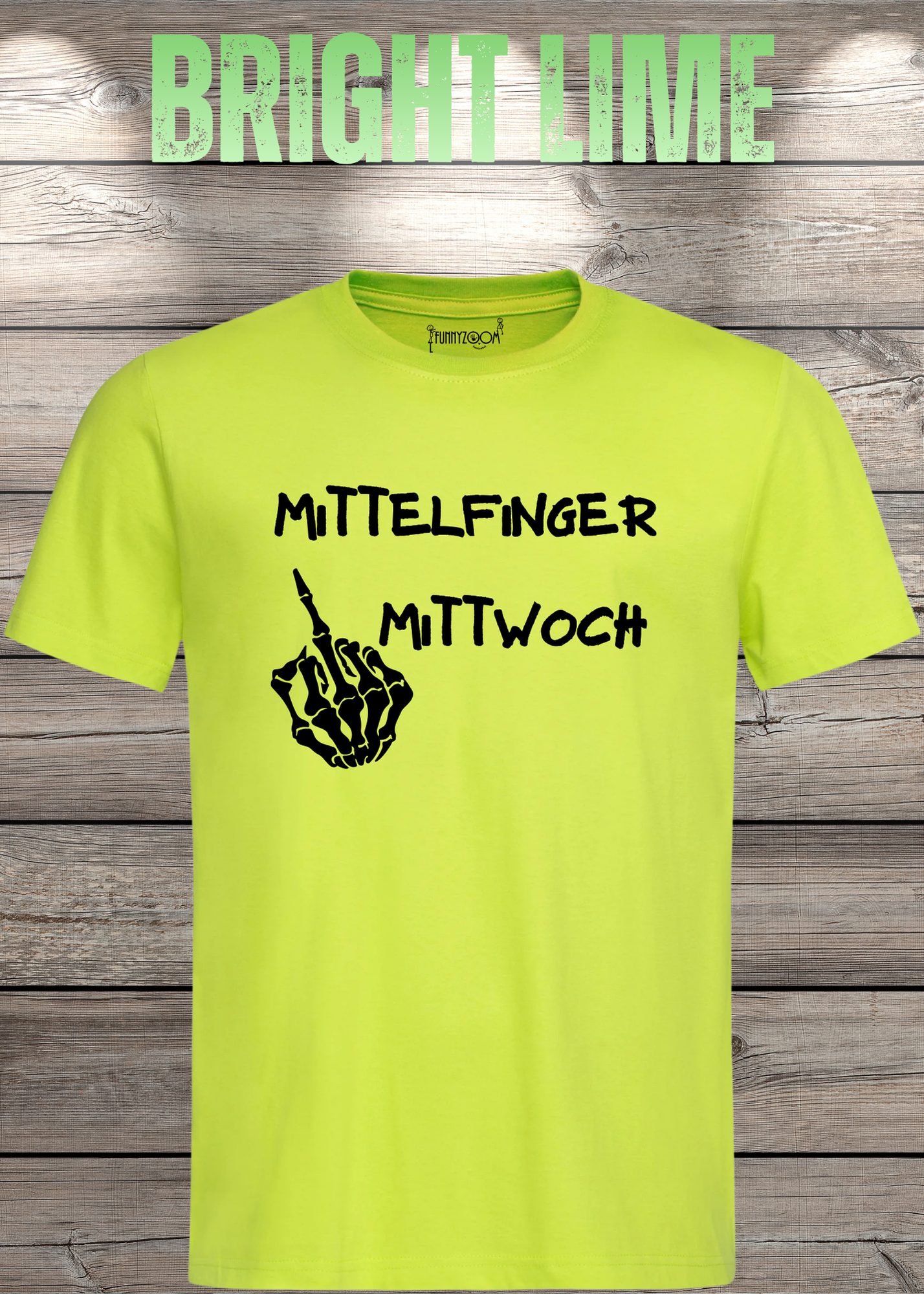 T-Shirt Mittelfinger Mittwoch Lustige Sprüche Geschenkidee Geburtstag Freizeit Unisex viele Farben