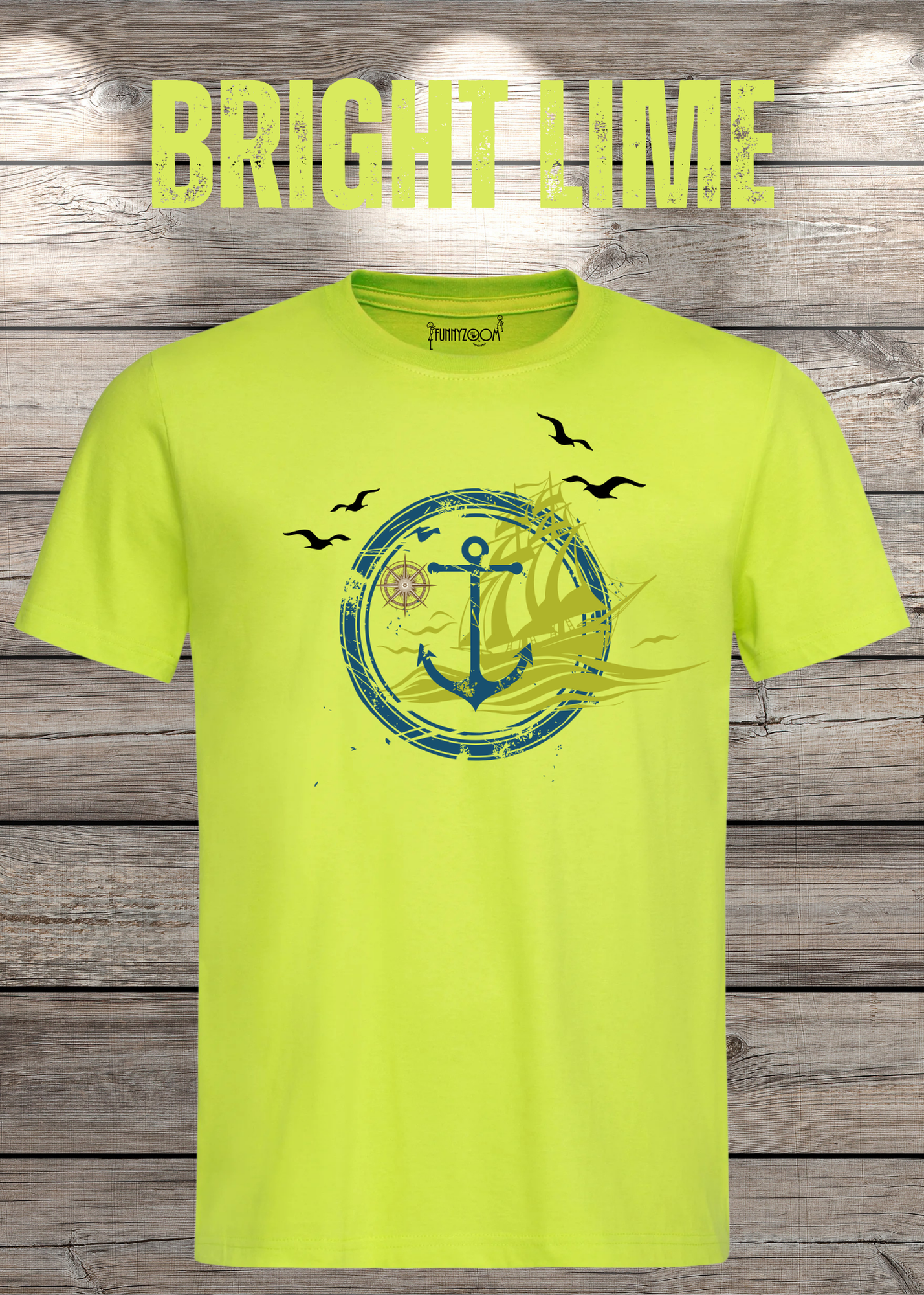 T-Shirt Schiff Anker Kompass Witziges T-Shirt mit Spruch Geschenkidee Freizeit T-Shirt Geburtstagsgeschenk Unisex
