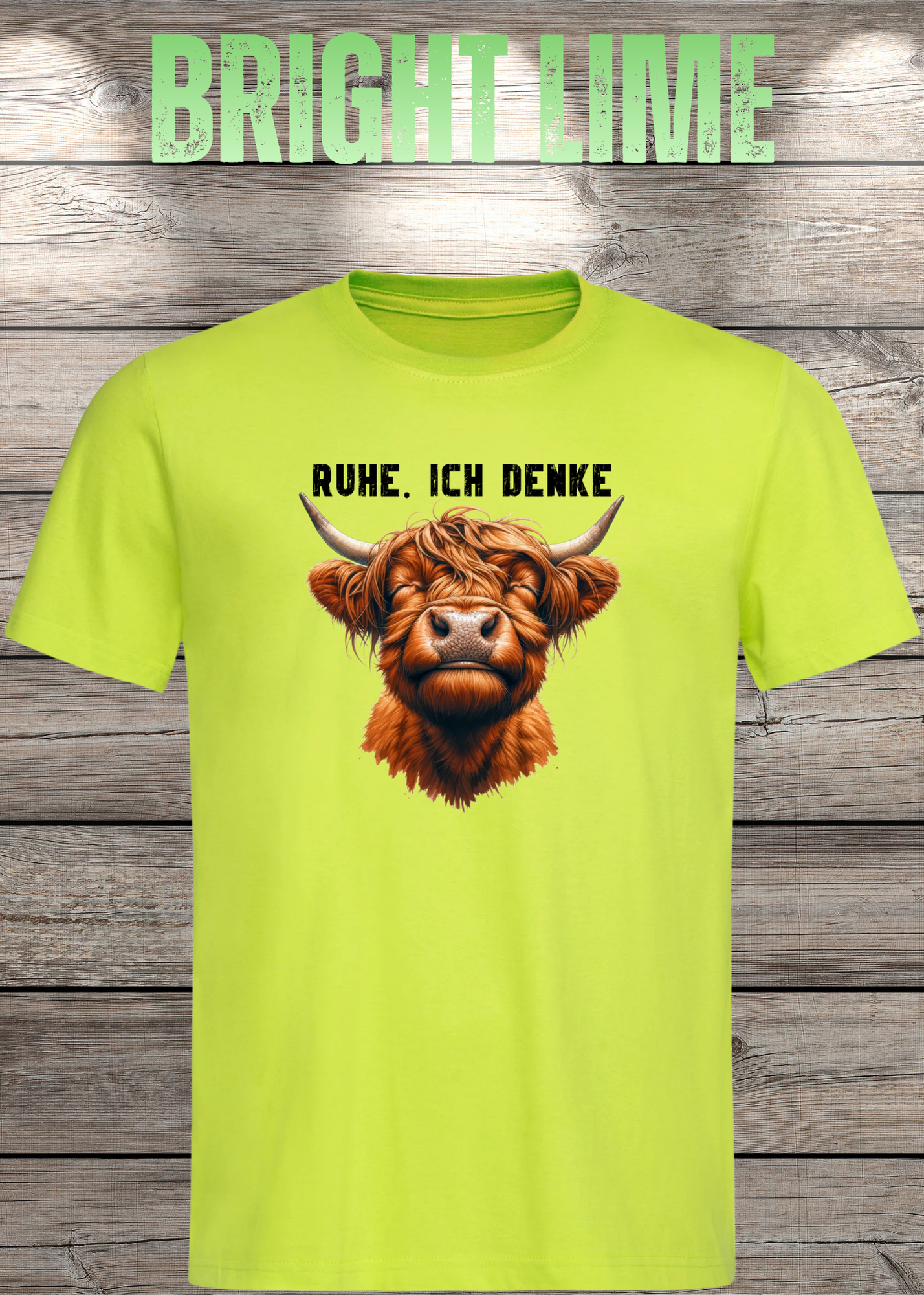 Highland Kuh Unisex T-Shirt - Ruhe! Ich denke...