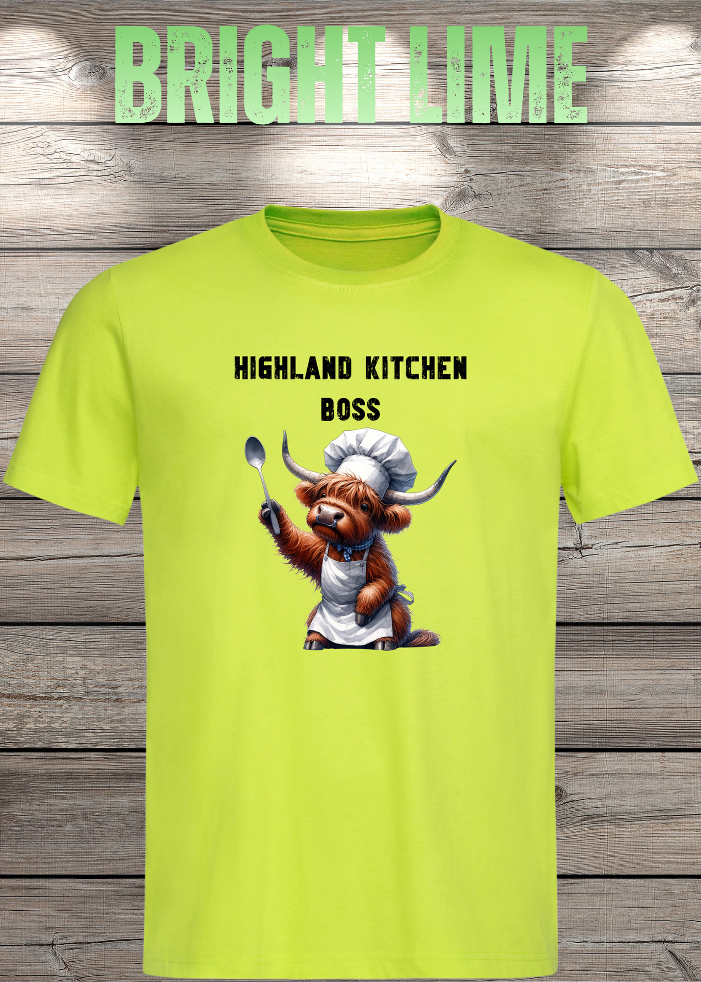 Highland Kuh Unisex T-Shirt Highland Kitchen Boss - Zottel-Chef - Zottel Chefin