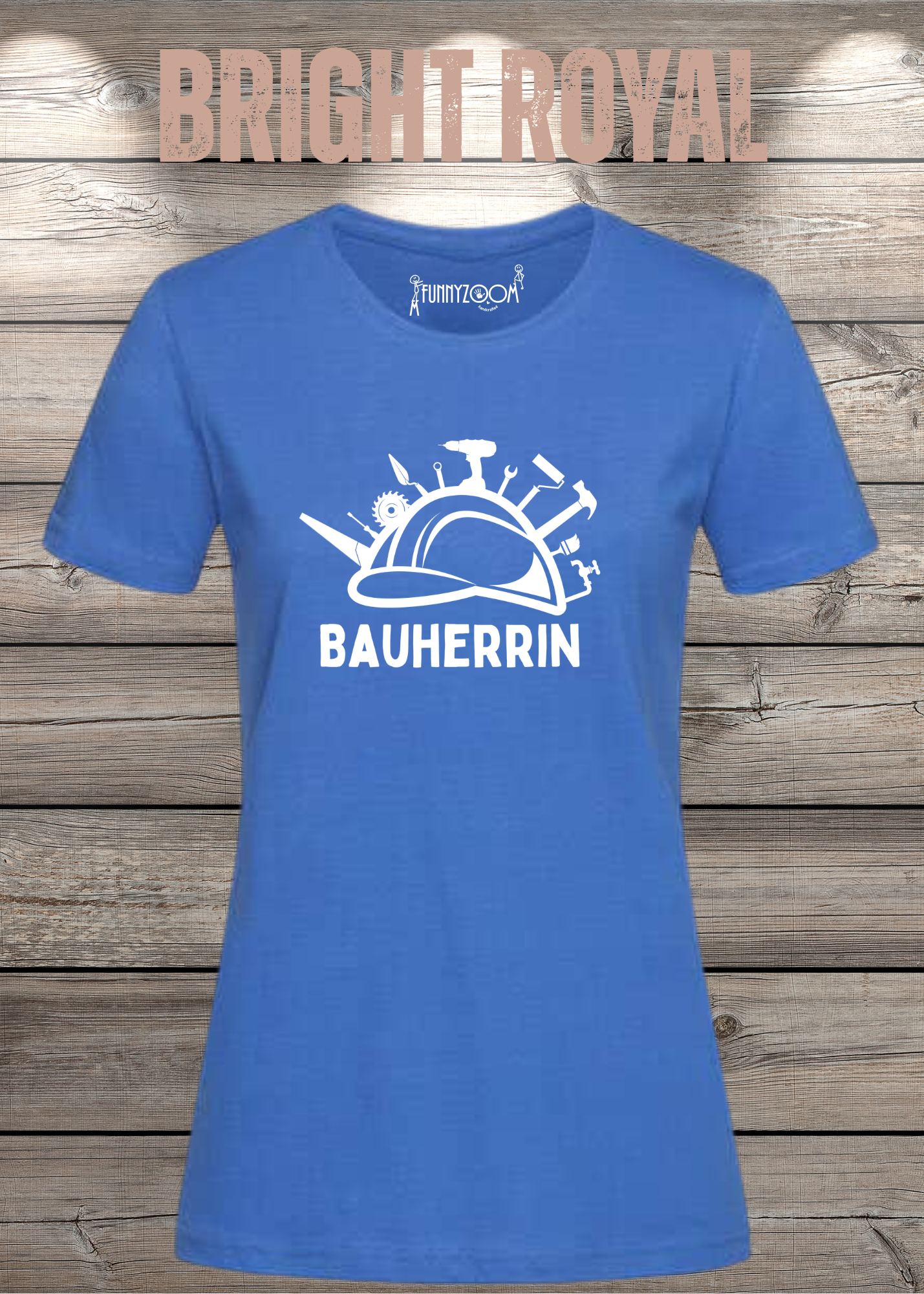 Damen T-Shirt Bauherrin Geschenkidee für Hausbesitzerin Witziges T-Shirt mit Spruch Lustiges Freizeit T-Shirt Haus bauen