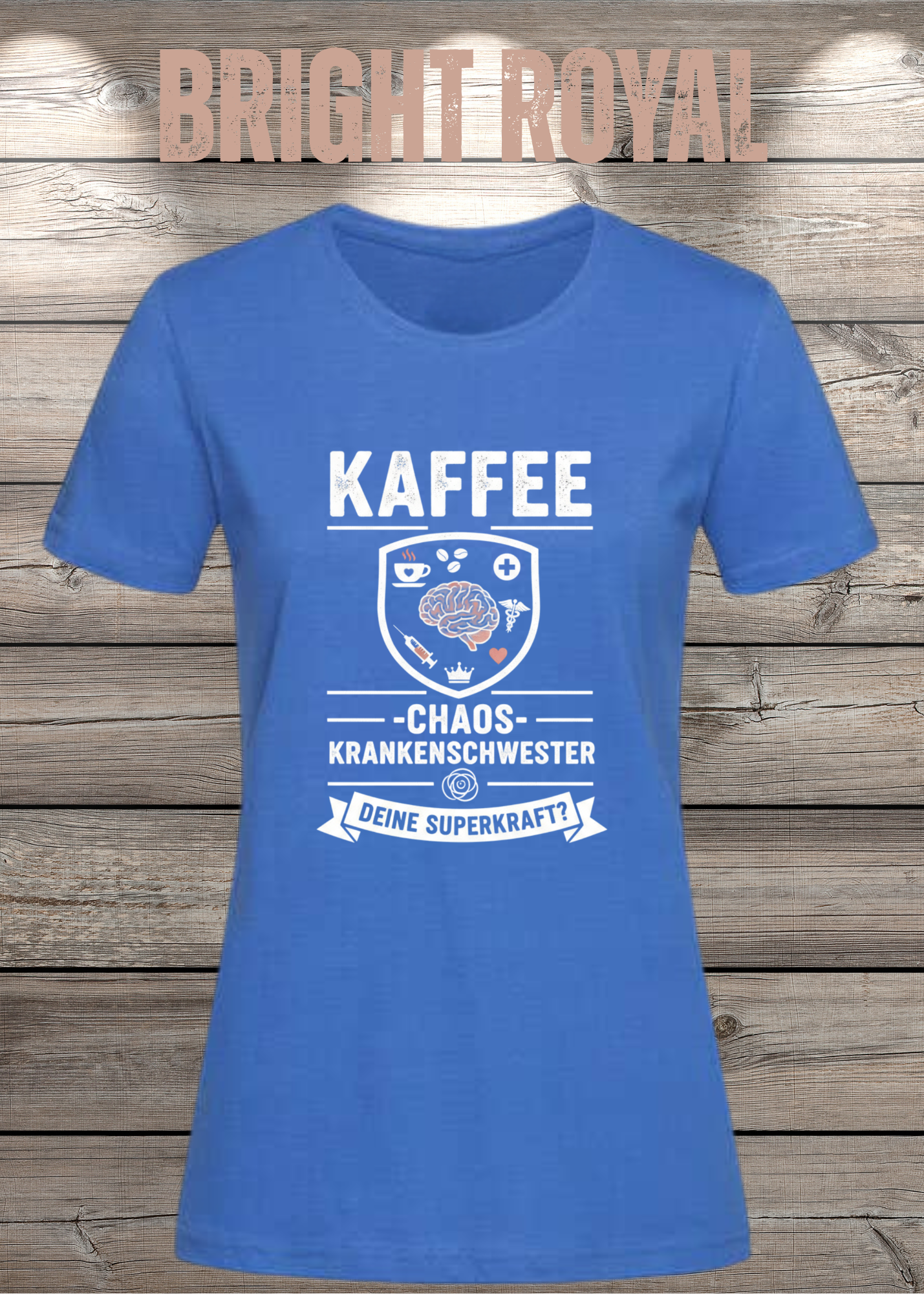 Krankenschwester T-Shirt - Kaffee Chaos Superkraft - Lustiges Geschenk