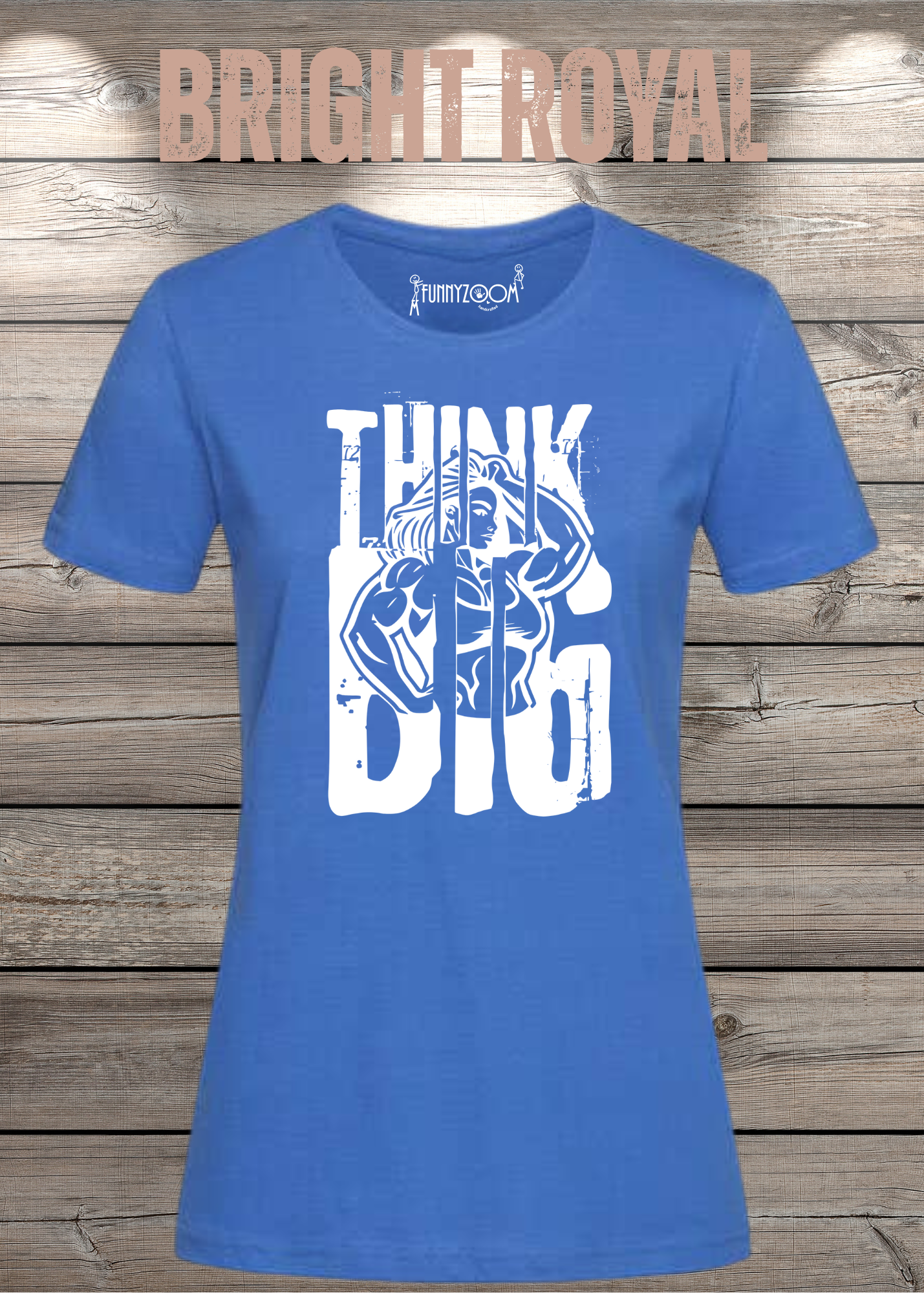 Damen T-Shirt Think Big Motivations-Shirt mit Spruch | Bodybuilder Geschenkidee