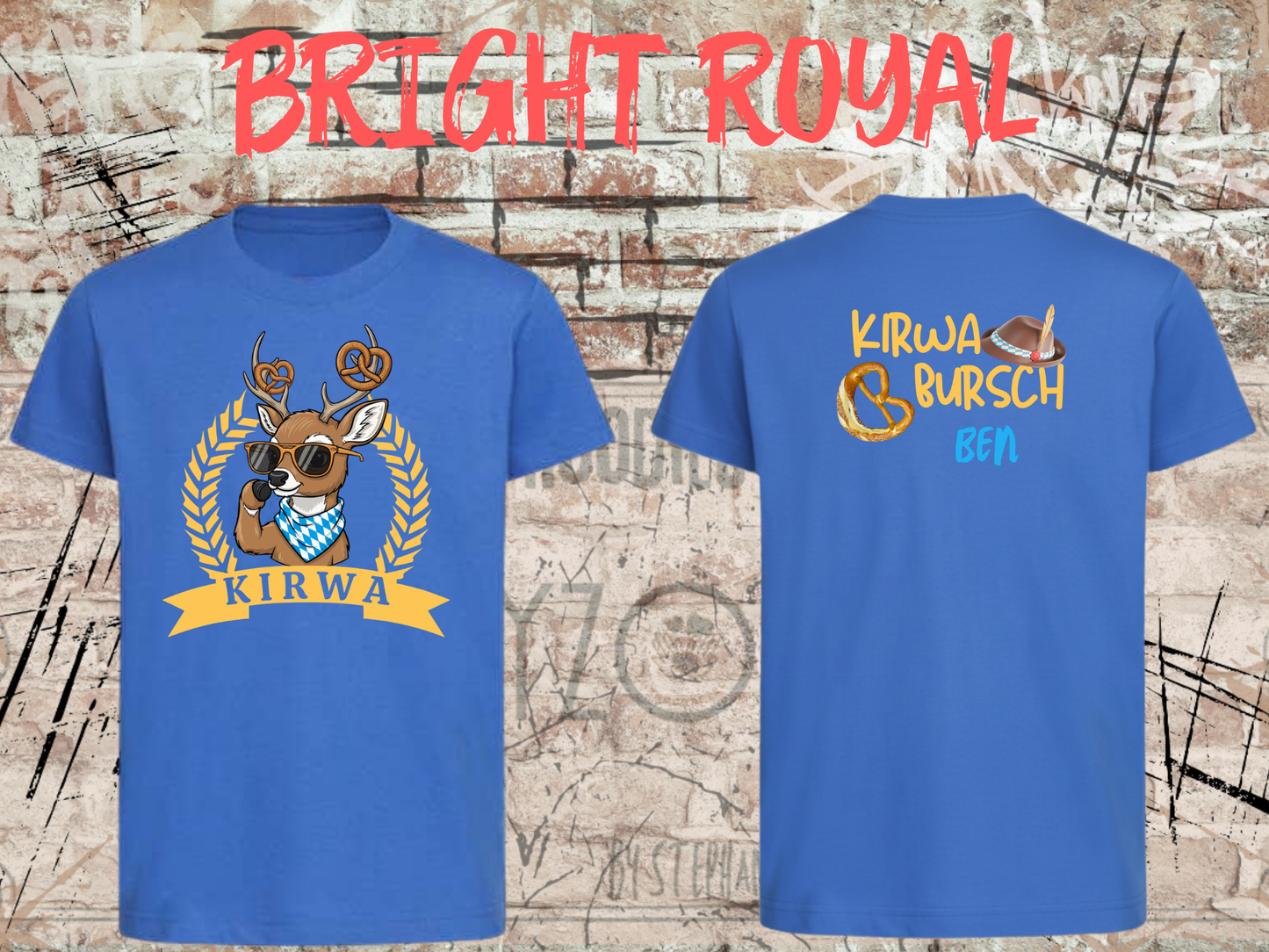 Jungen T-Shirt Kirwa Bursch Bayerisches Volksfest Shirt – Personalisierbar mit Vornamen