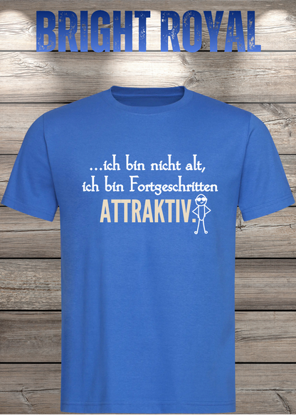 Ich bin nicht alt – ich bin fortgeschritten attraktiv! Herren T-Shirt in Bright Royal.