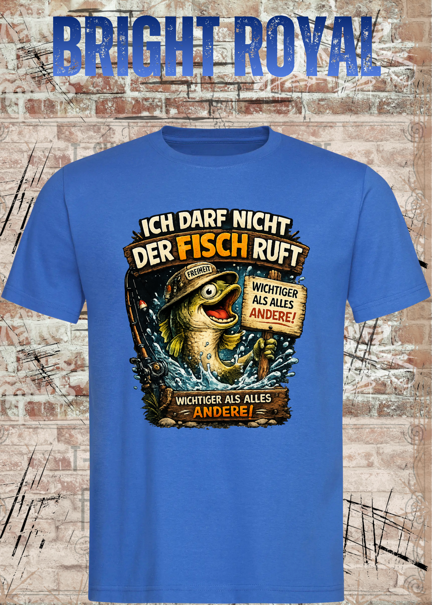 Unisex Angler T-Shirt – Ich darf nicht, der Fisch ruft | Lustiges Angel Shirt Geschenk