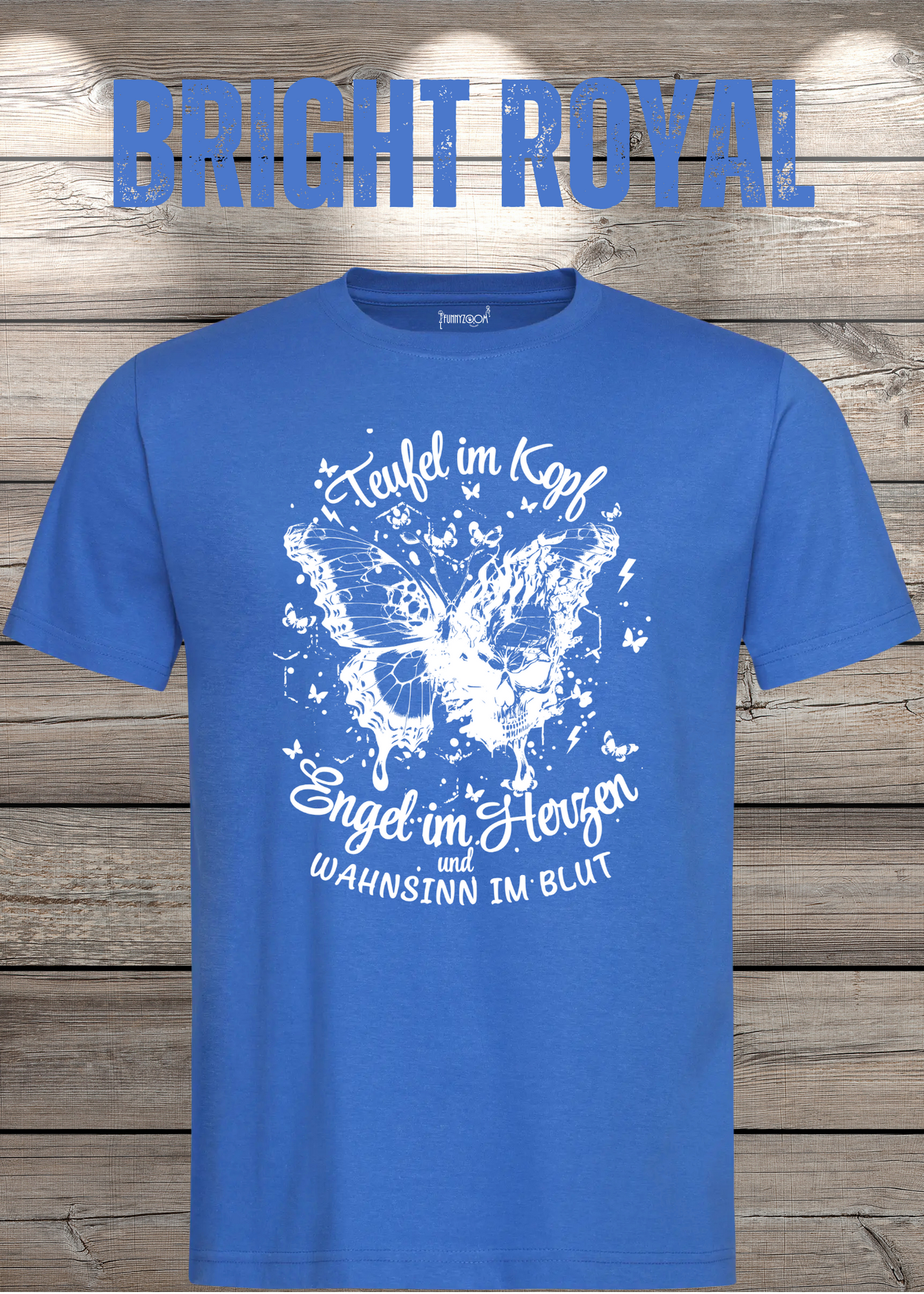 T-Shirt Teufel im Kopf Engel im Herzen Witziges T-Shirt mit Spruch Geschenkidee Unisex