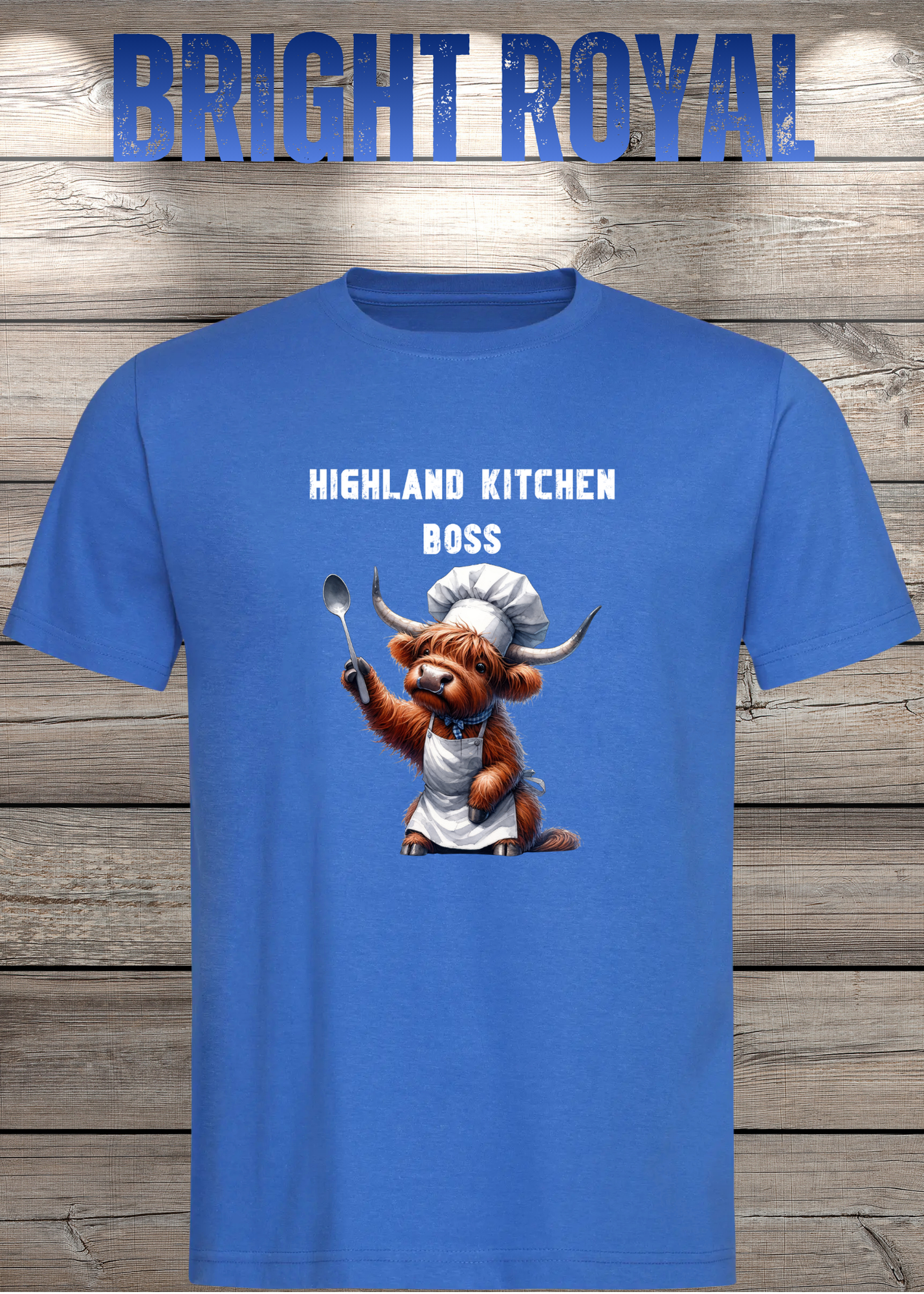 Highland Kuh Unisex T-Shirt Highland Kitchen Boss - Zottel-Chef - Zottel Chefin