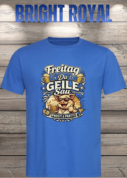 Freitag T-Shirt -Lustiger Spruch für Wochenende & Party / Wochenende in Bright Royal.