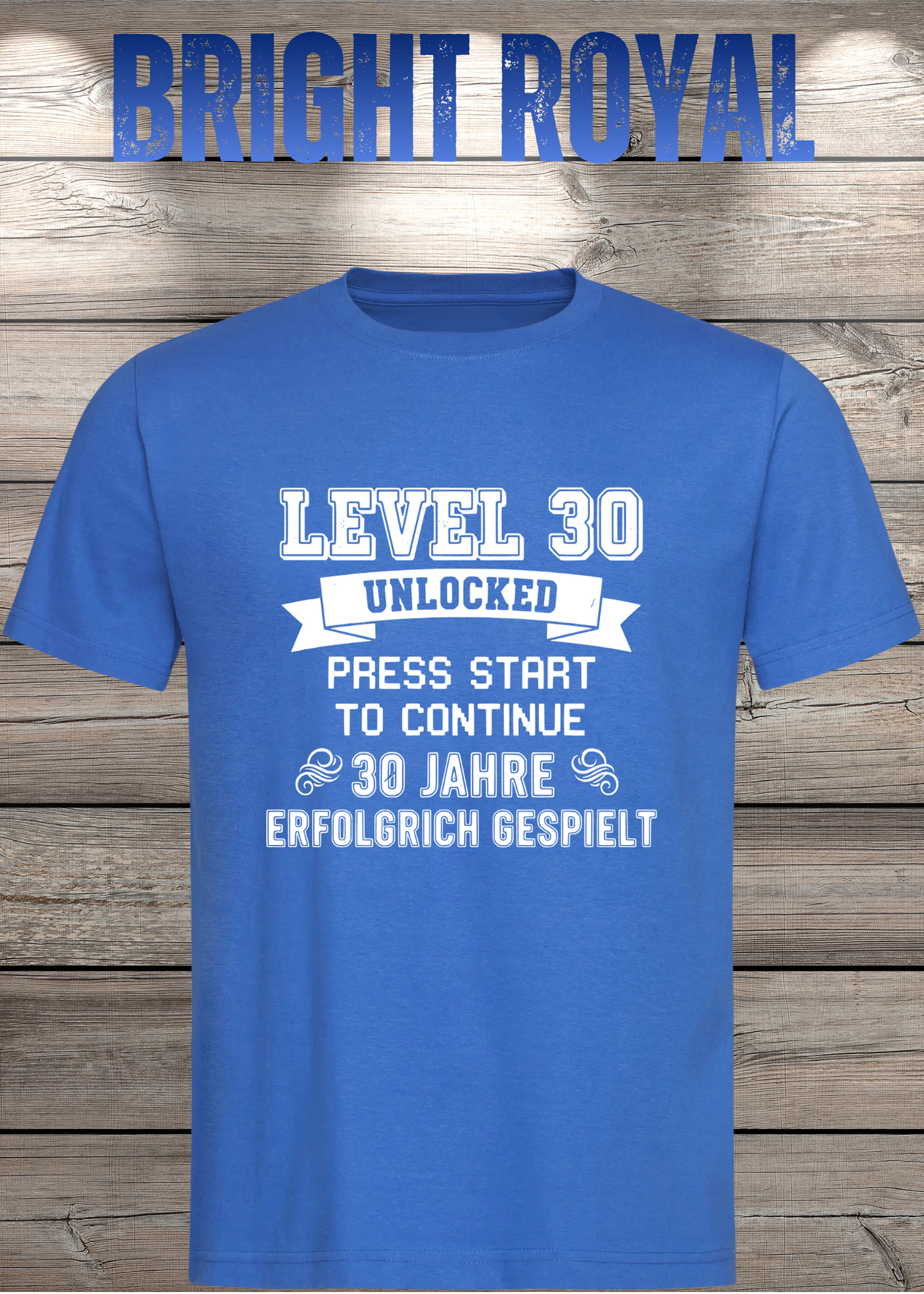 T-Shirt Unisex 'Level 30' - 30er Geburtstag Gamer-Shirt für Levelaufsteiger