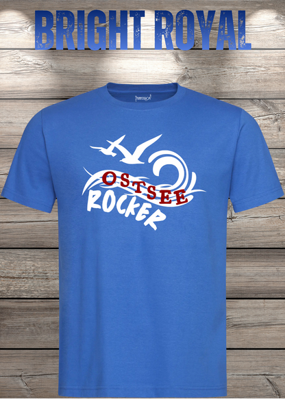 Unisex-T-Shirt „Ostsee Rocker“ in Bright Royal.