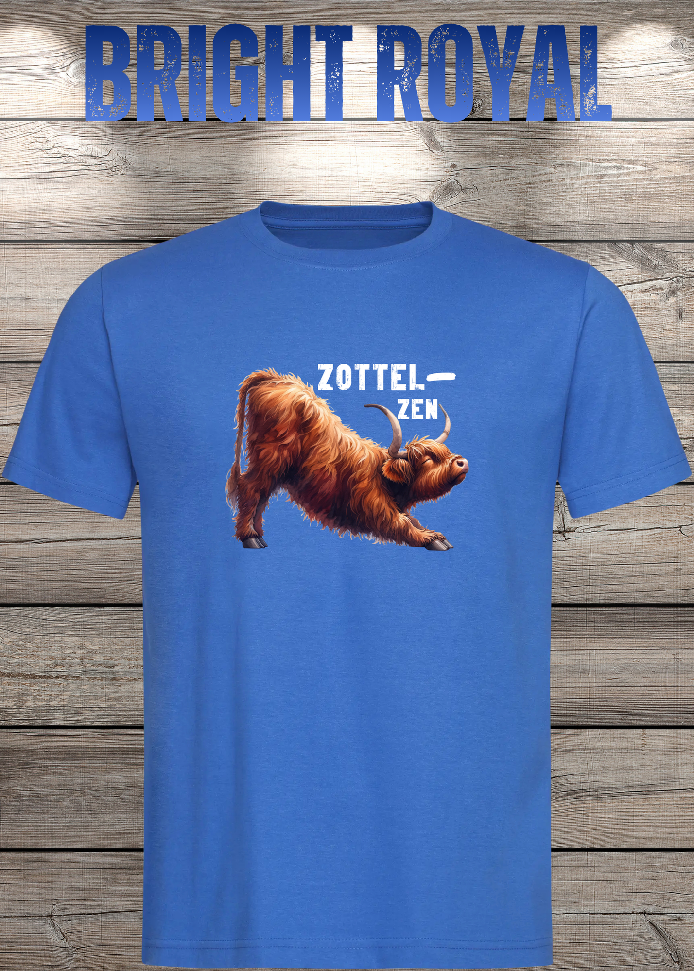 Highland Kuh Unisex T-Shirt - Zottel-Zen - Entspannte Vibes