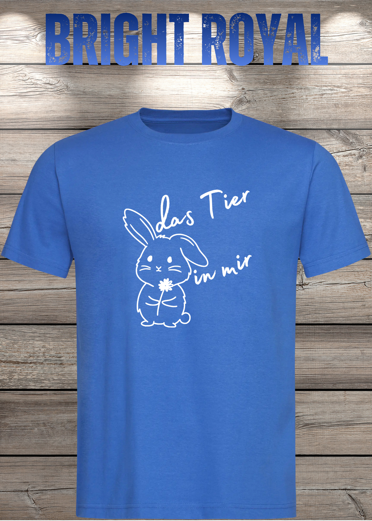 T-Shirt 'Das Tier in mir' - Witziges Spruch-Shirt mit süßem Hasen-Motiv