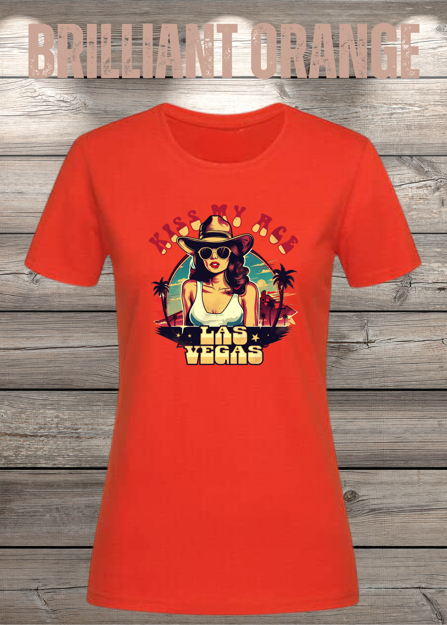 Kiss my Ace - Las Vegas Damen T-Shirt mit Spruch