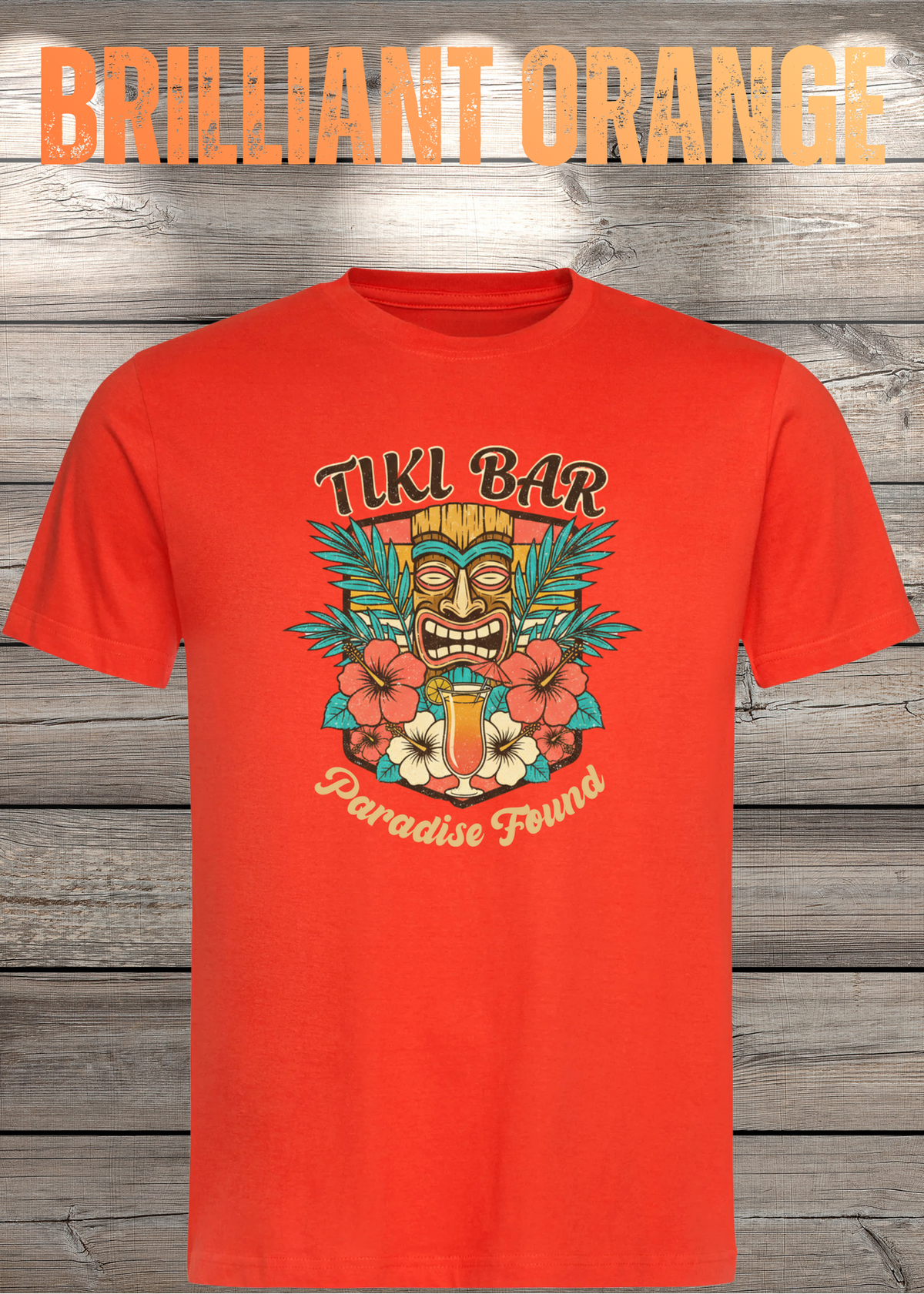 T-Shirt Tiki Bar in Brilliant Orange.